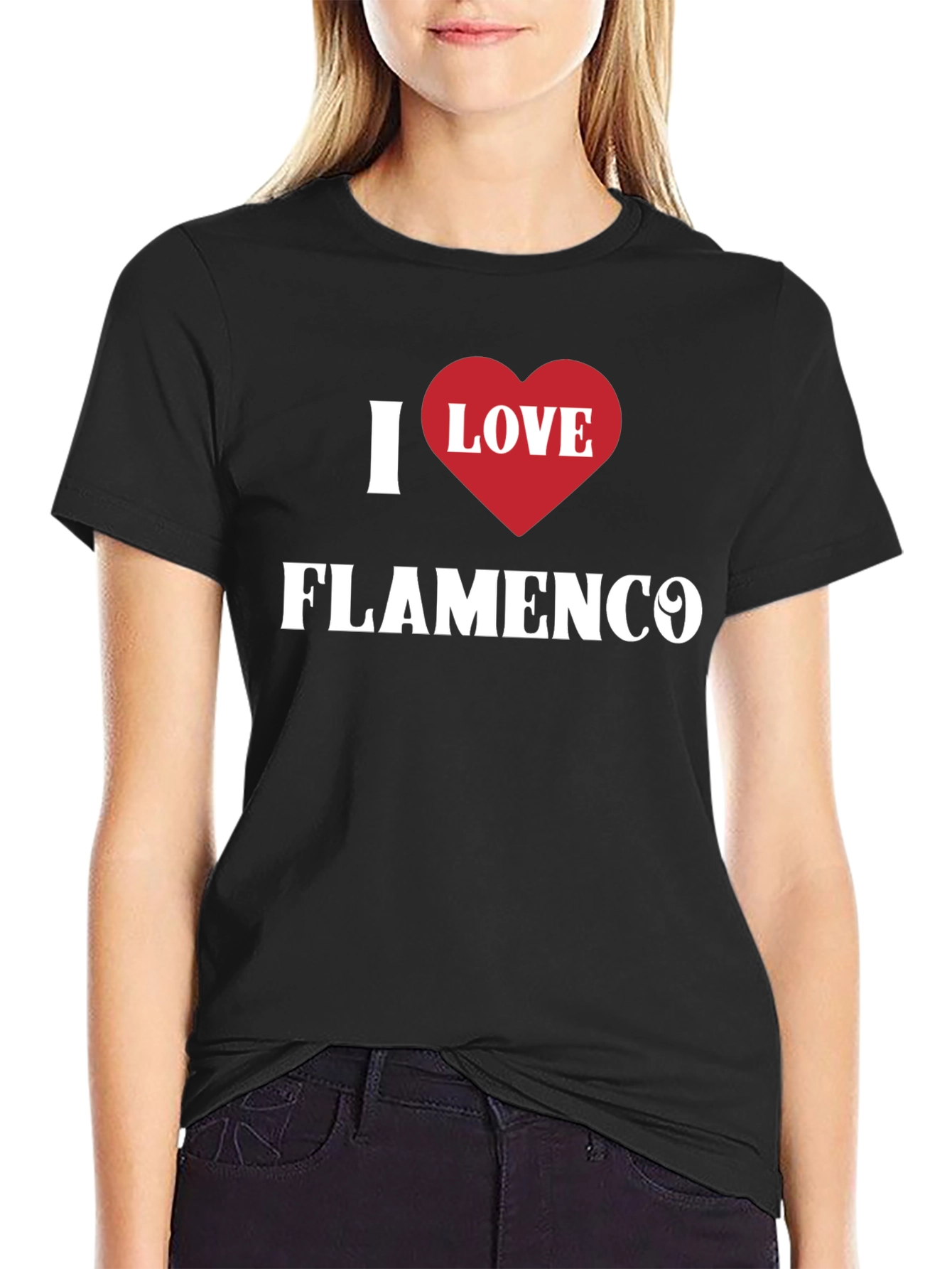 I Love Flamenco Black T-Shirt