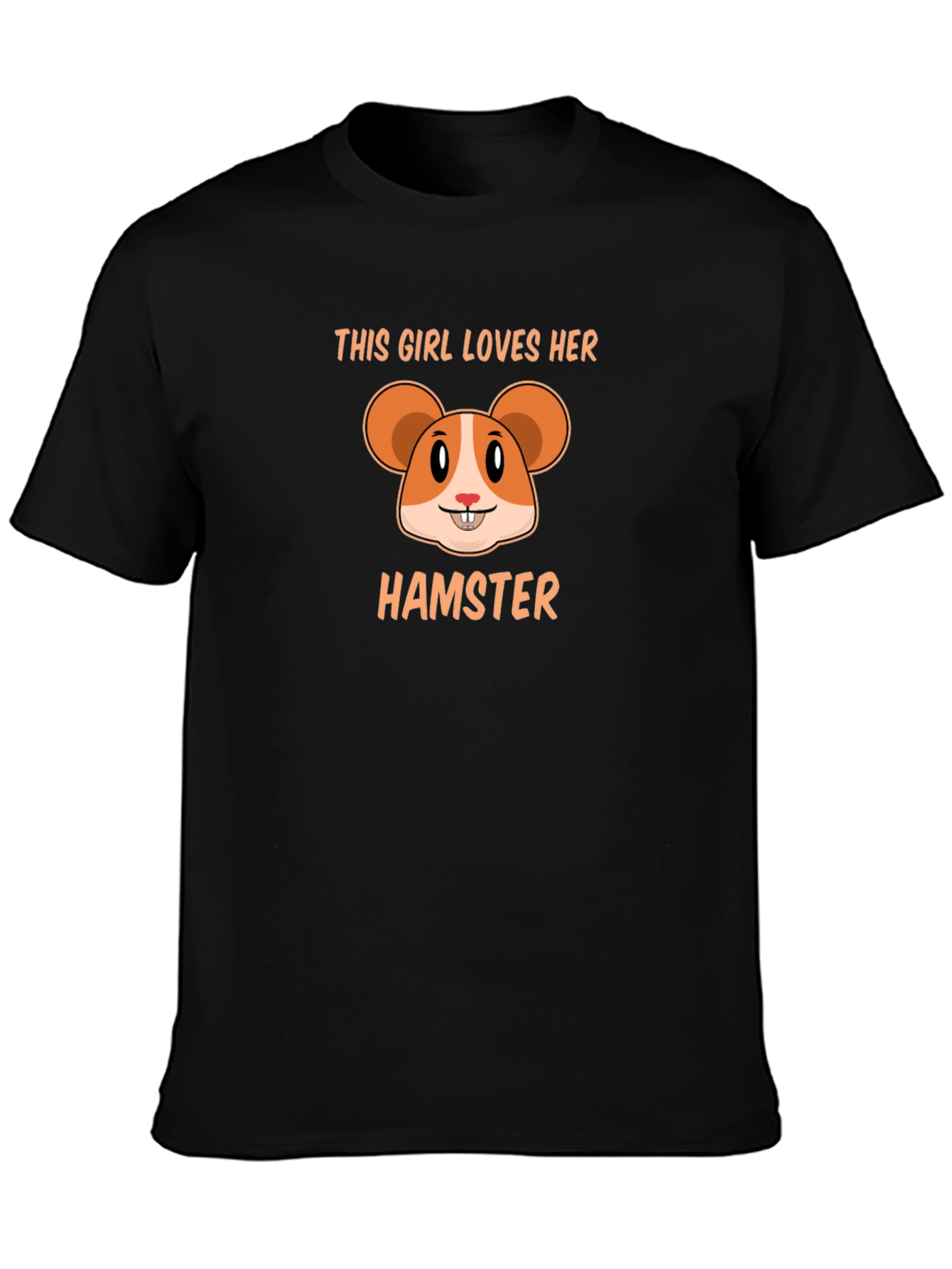 This Girl Loves Her Hamster Black T-Shirt