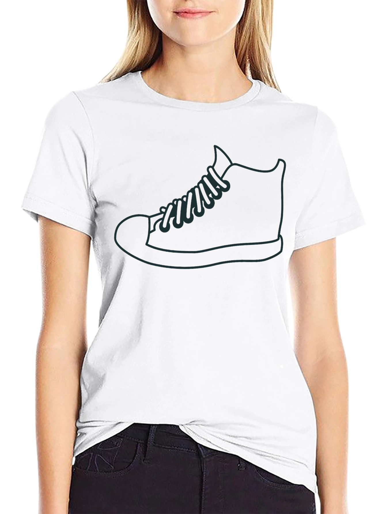 Mens Black Shoe Graphic Tee