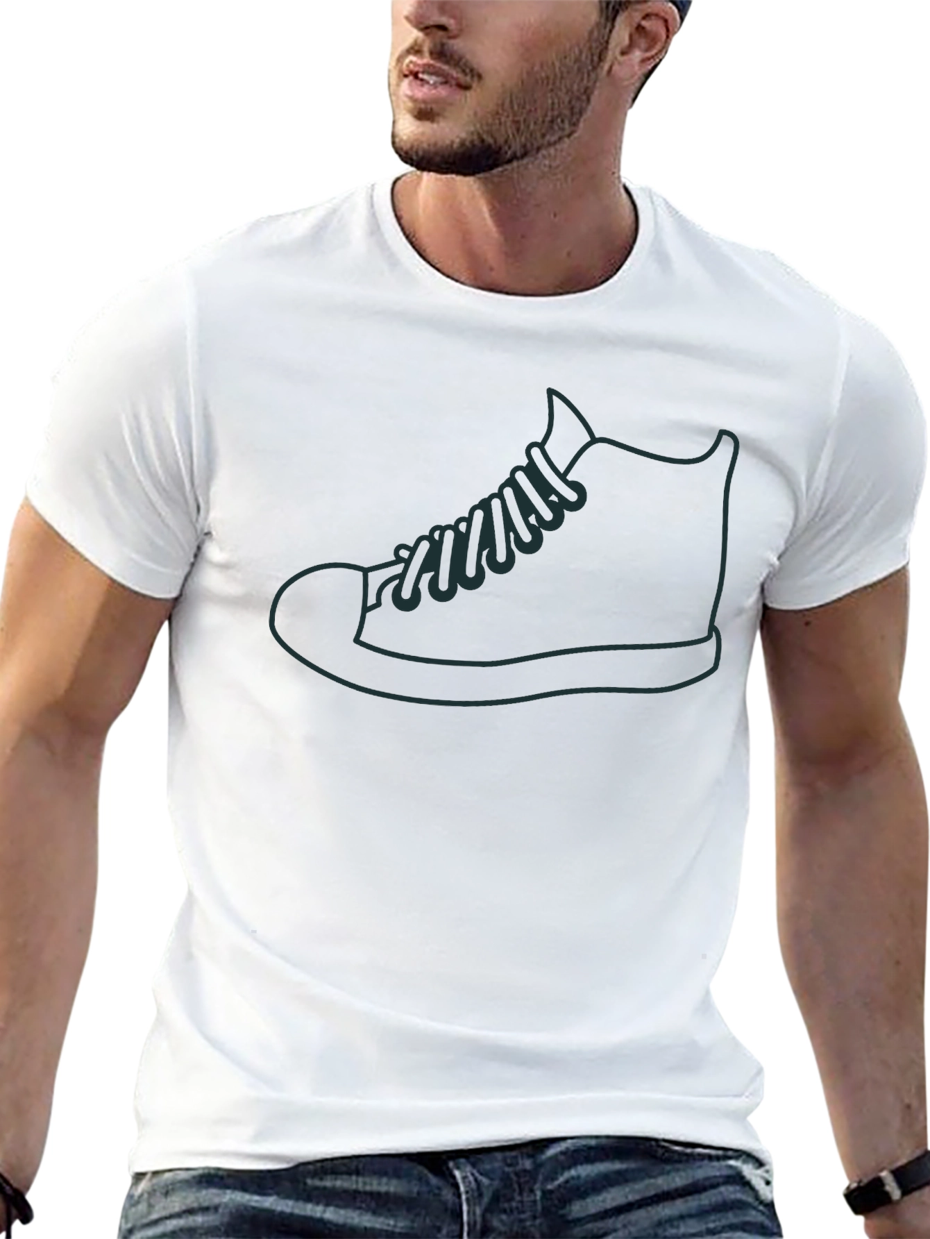 Mens Black Shoe Graphic Tee