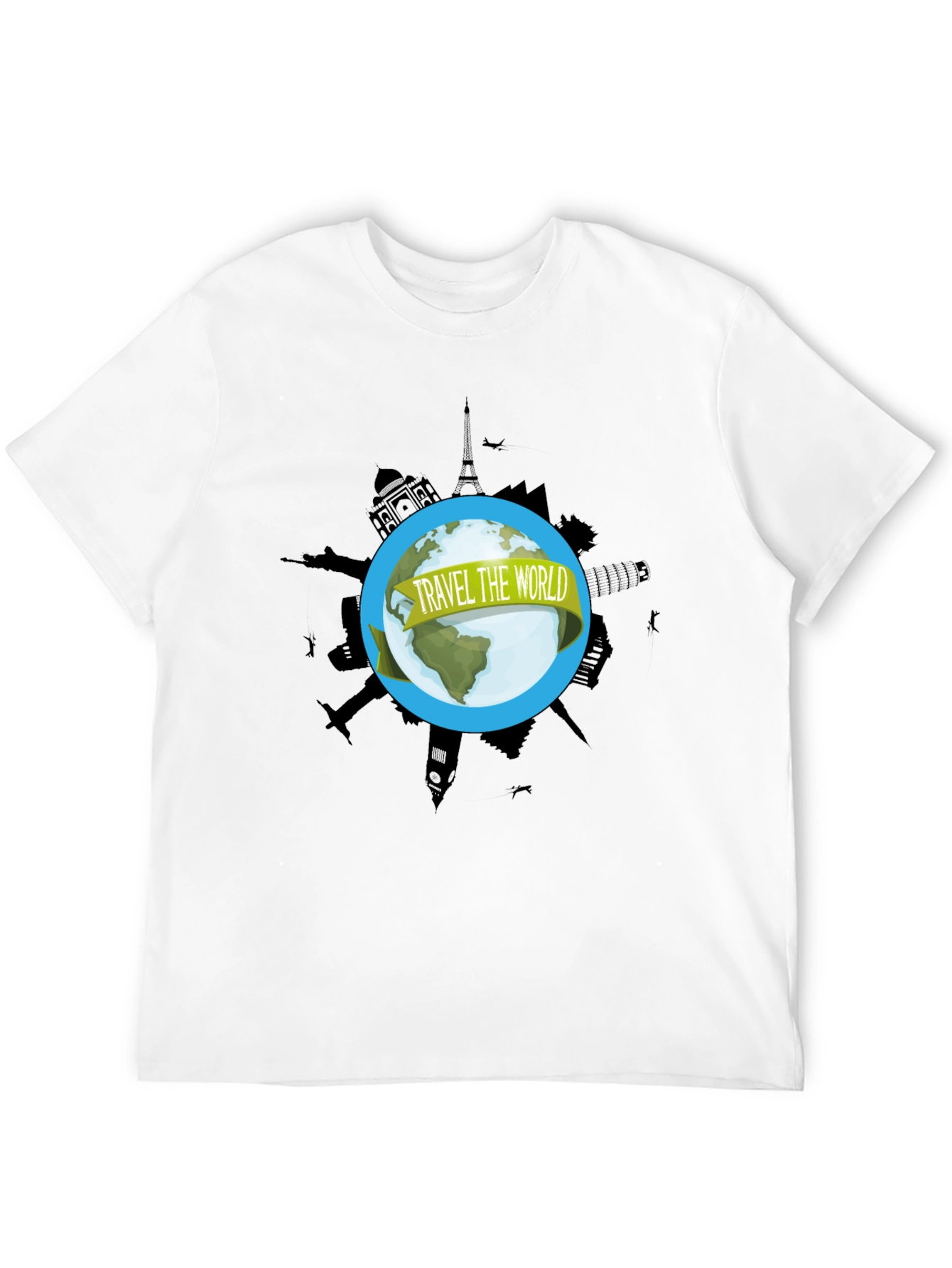 Travel the World Graphic Black T-Shirt