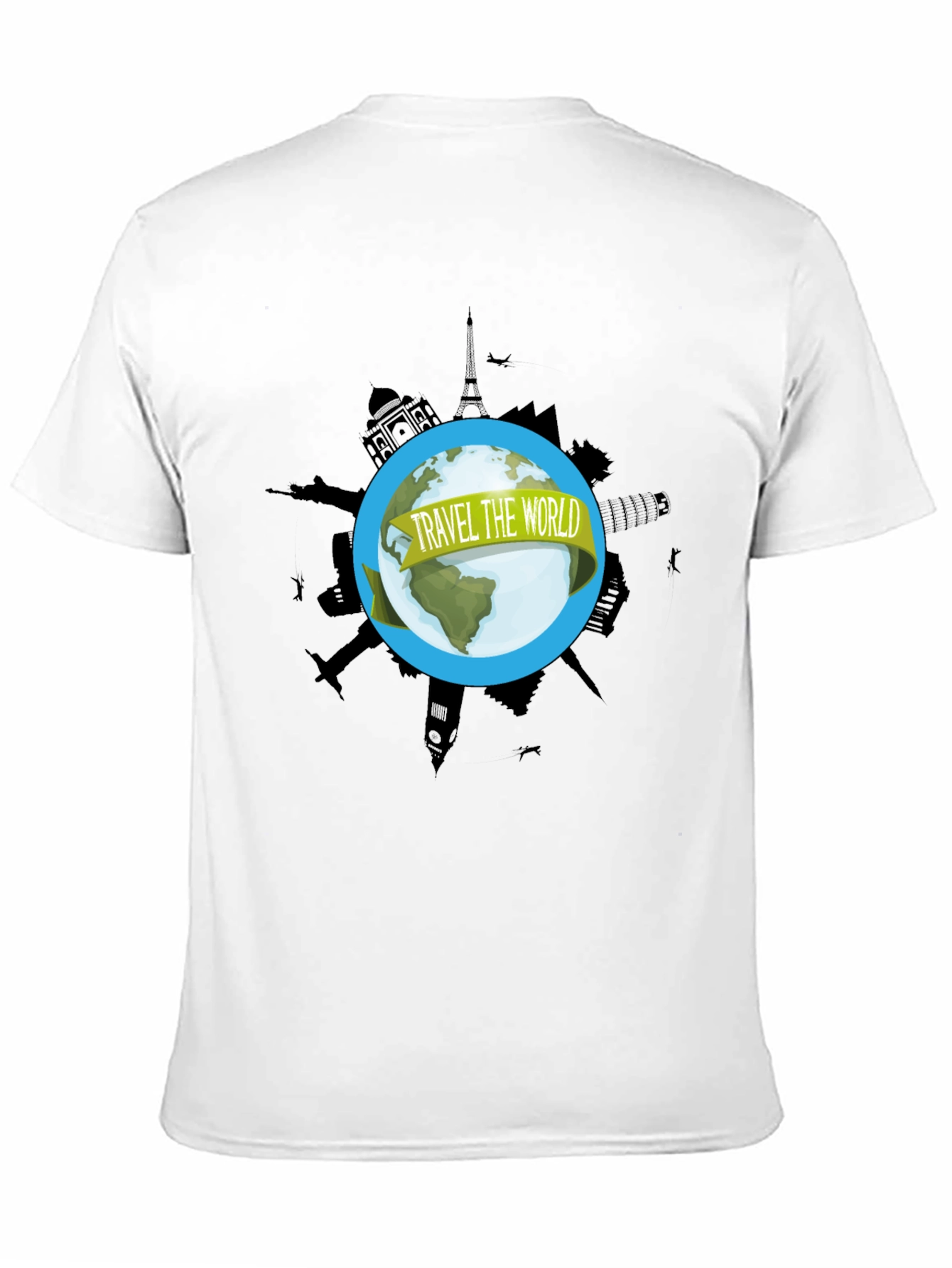 Travel the World Graphic Black T-Shirt