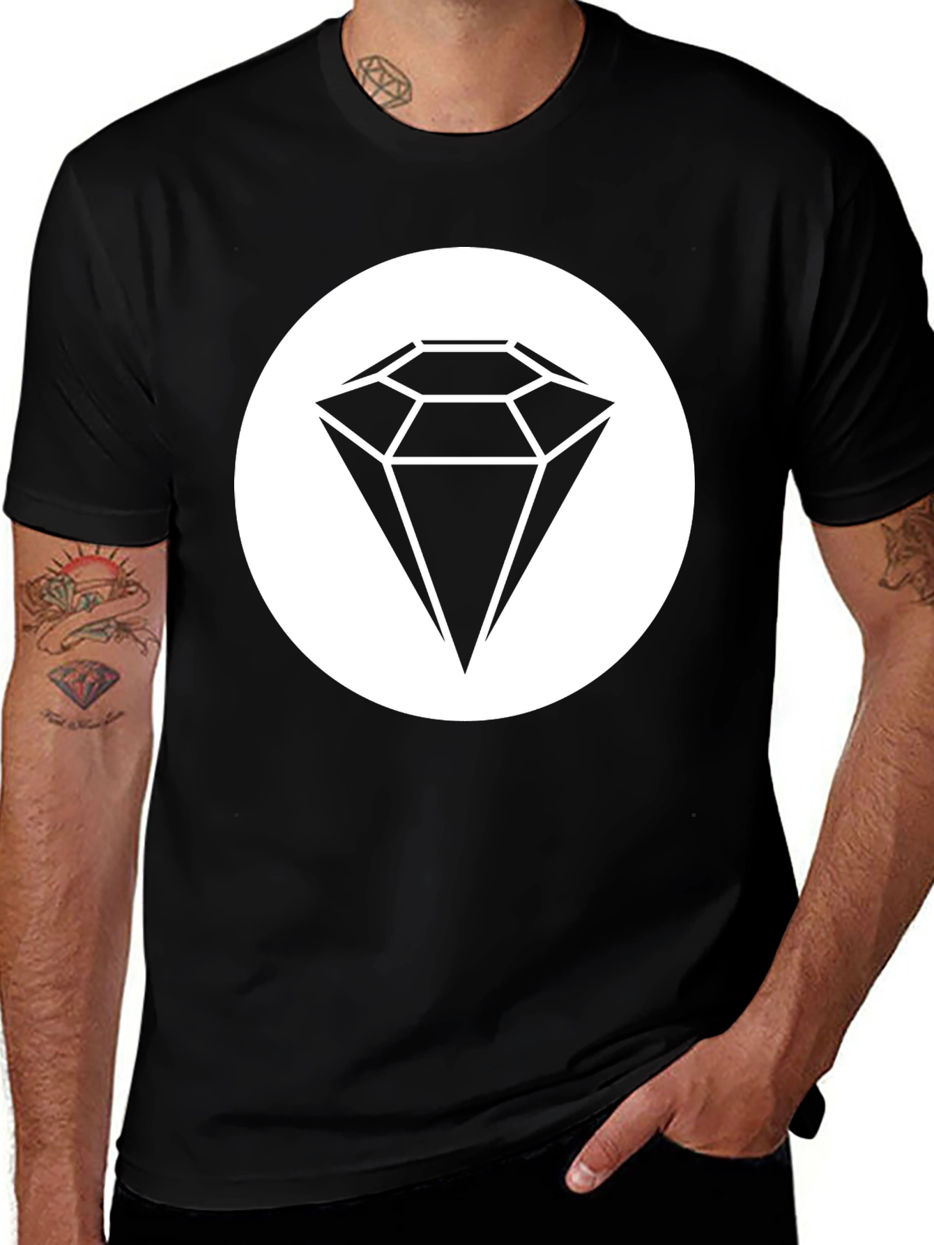 Diamond Graphic Black T-Shirt
