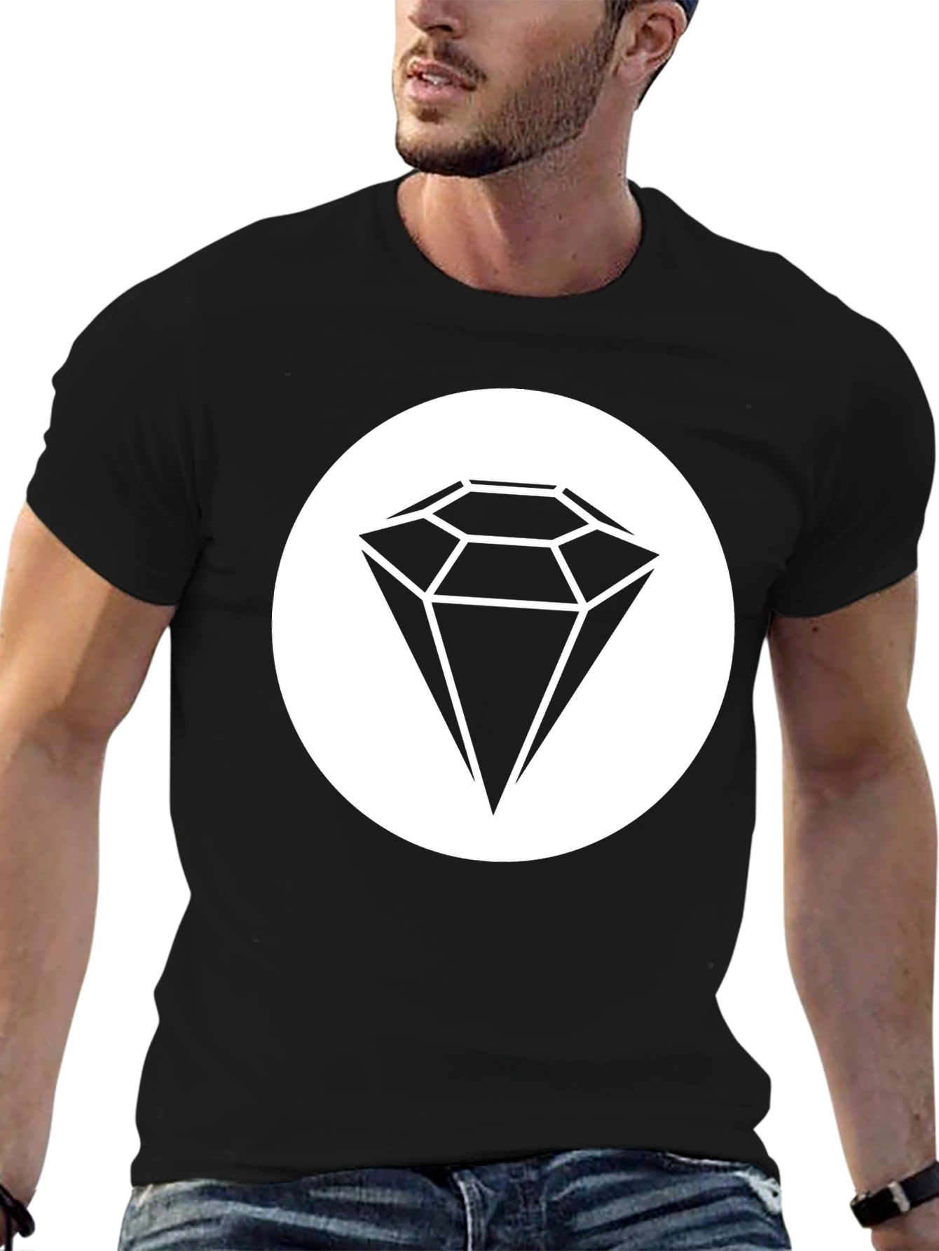 Diamond Graphic Black T-Shirt