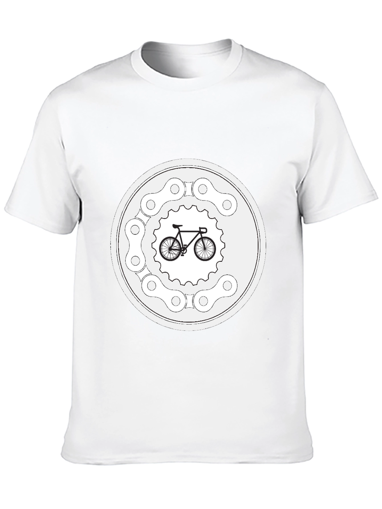 Bike Chain Circle Graphic T-Shirt - Ride in Style!