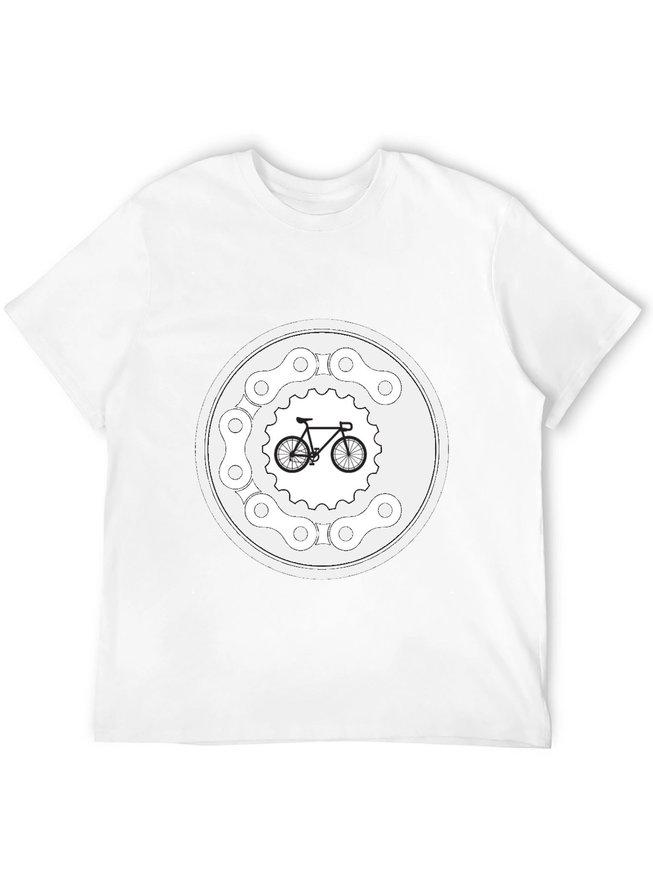Bike Chain Circle Graphic T-Shirt - Ride in Style!