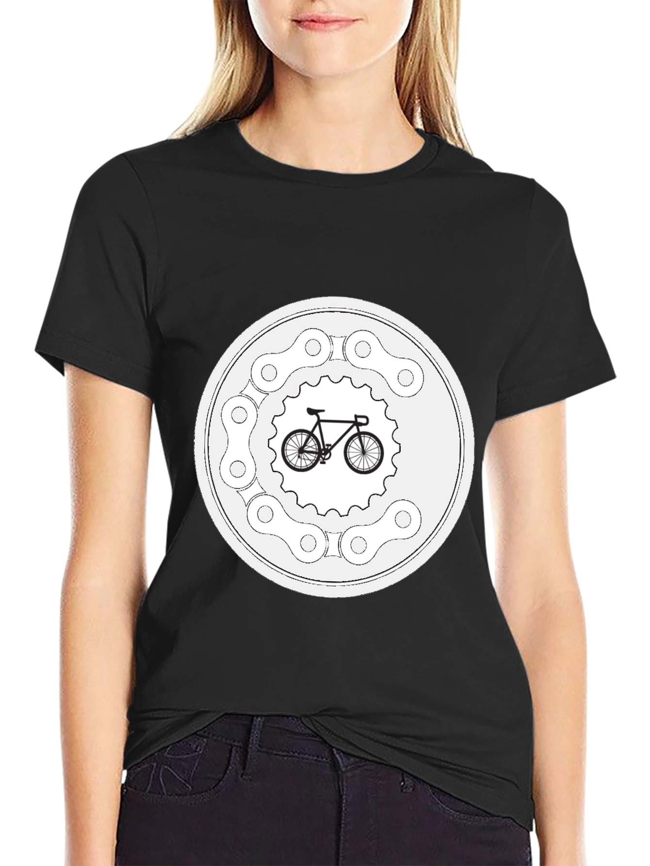 Bike Chain Circle Graphic T-Shirt - Ride in Style!