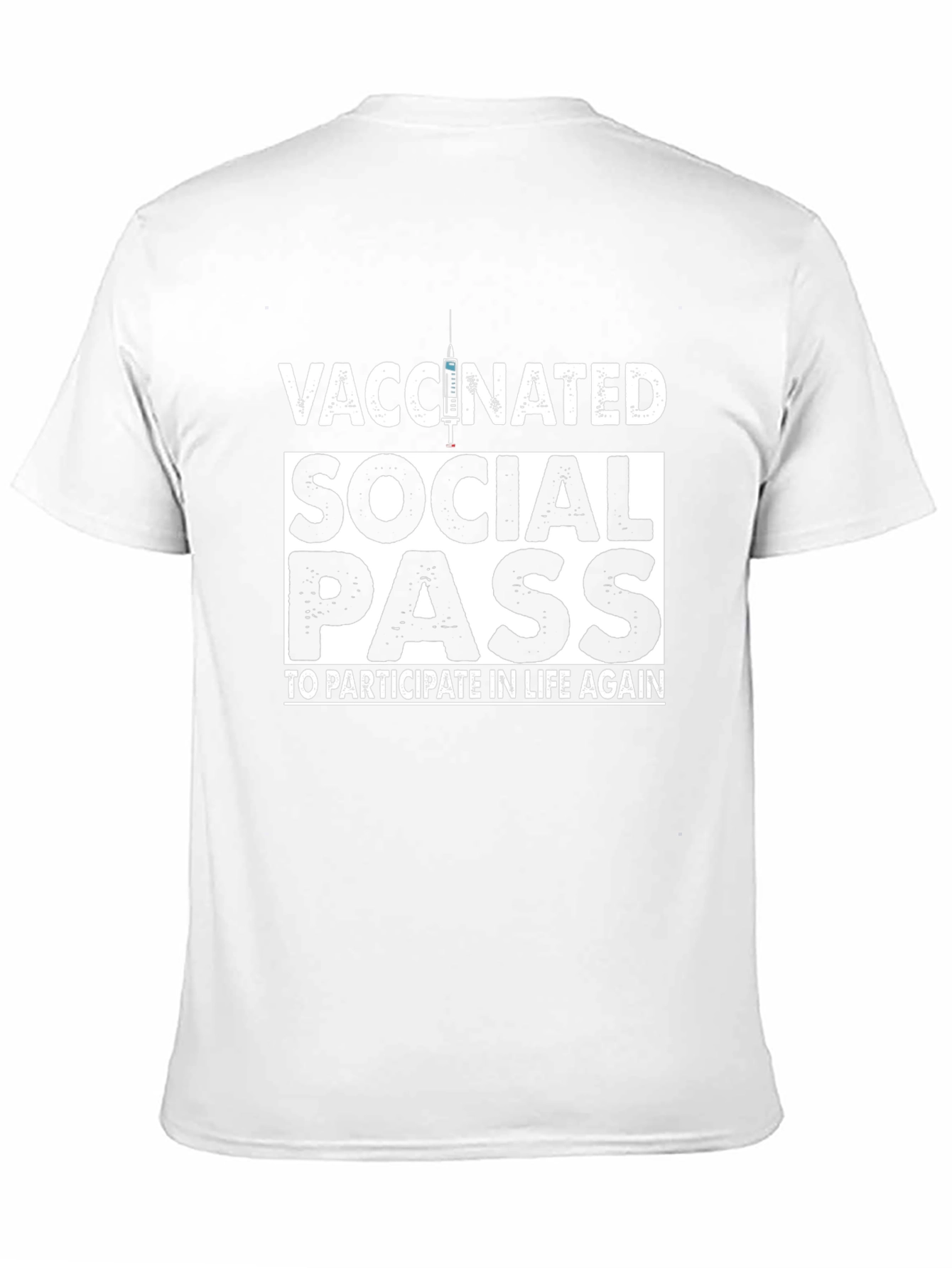 Vaccinated Social Pass Black T-Shirt