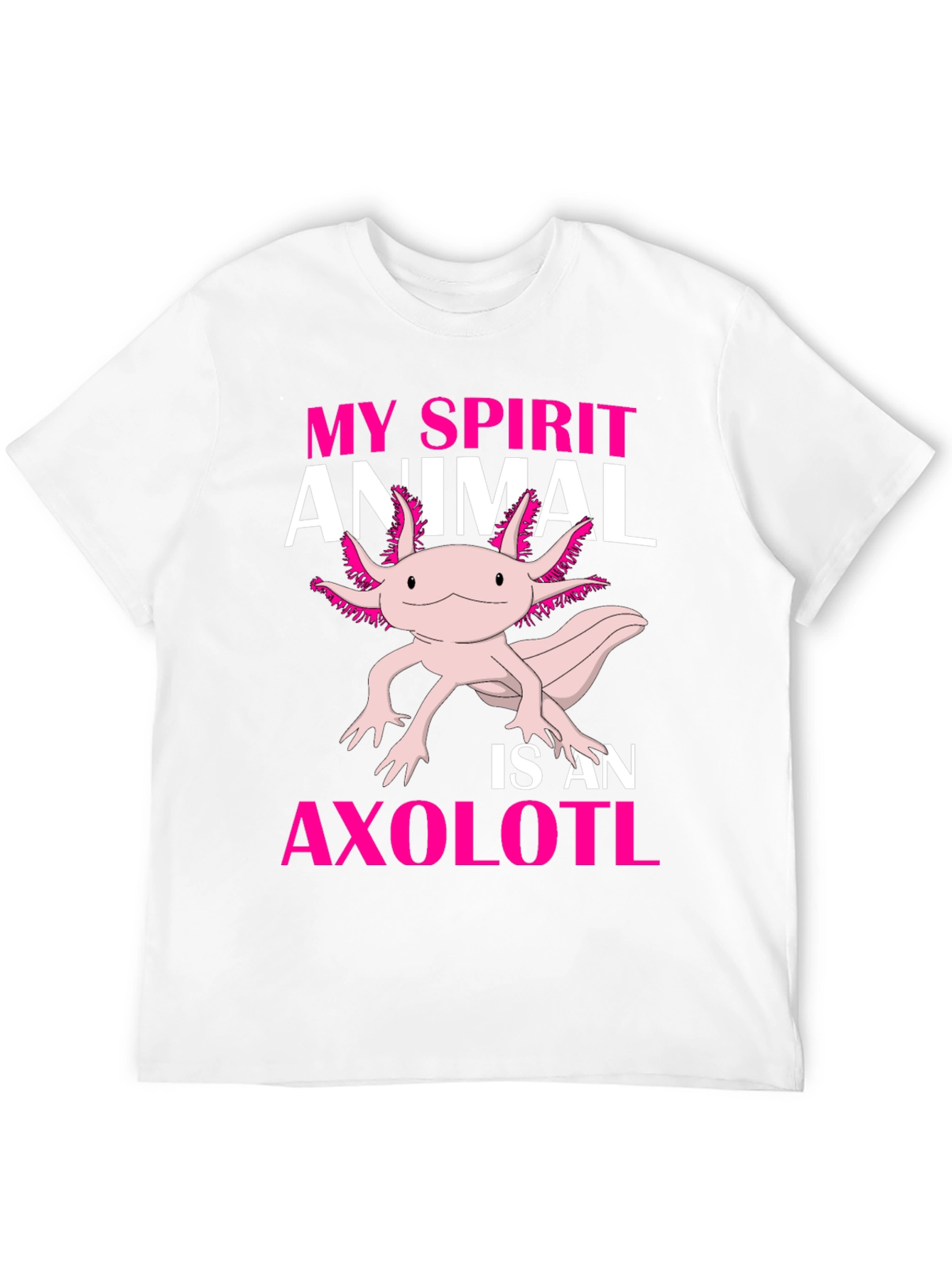 Axolotl Spirit Animal Graphic Tee - Black