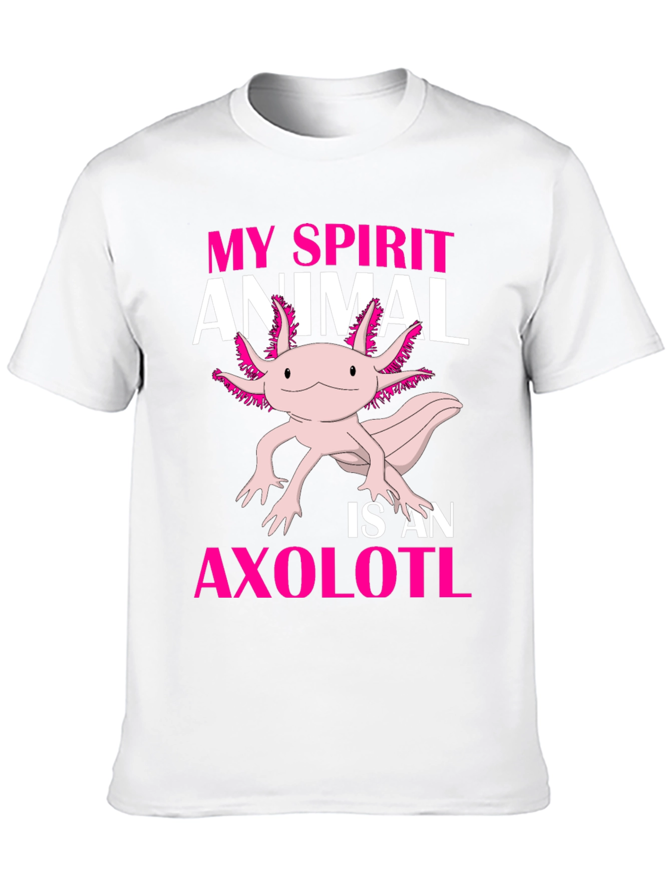 Axolotl Spirit Animal Graphic Tee - Black