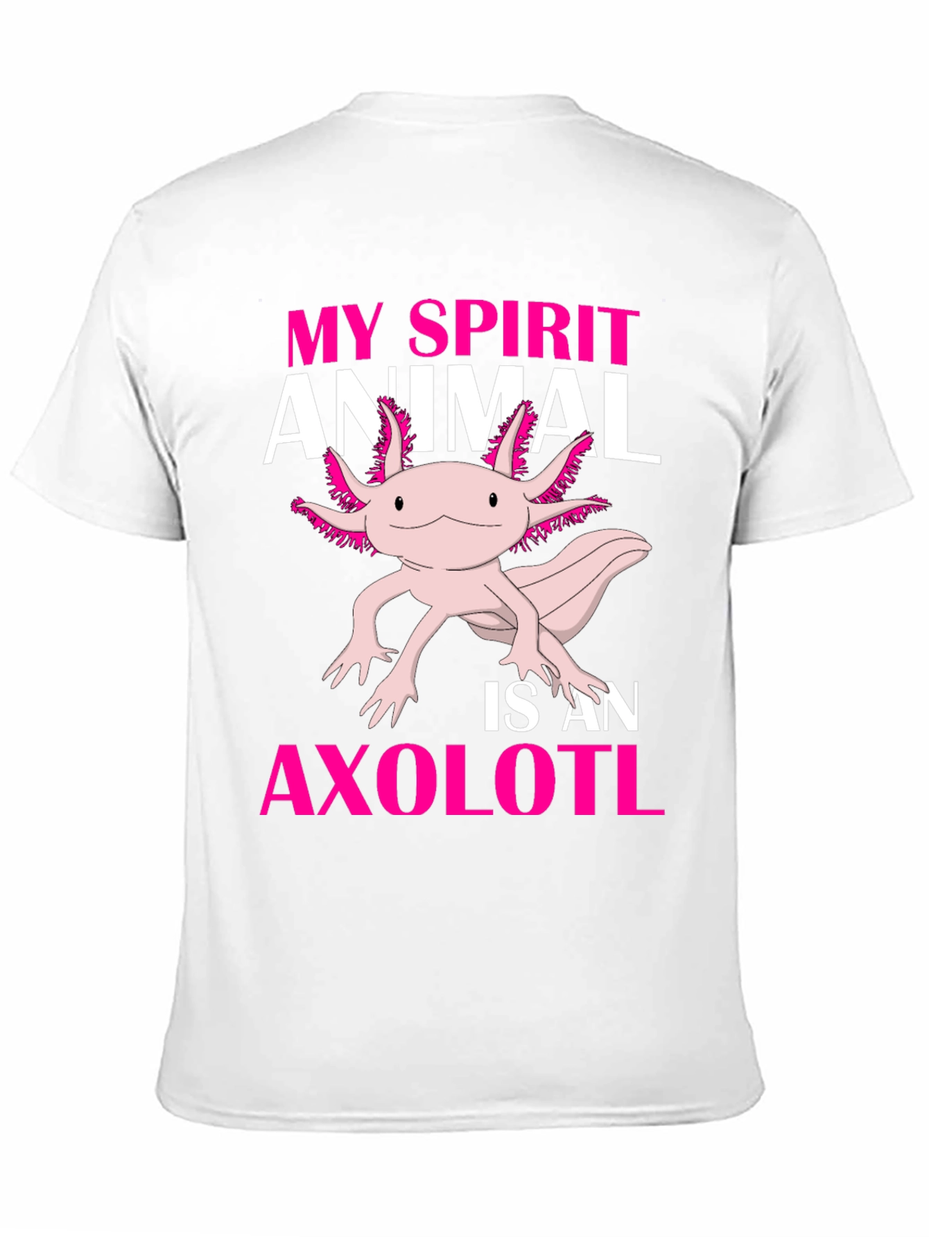Axolotl Spirit Animal Graphic Tee - Black