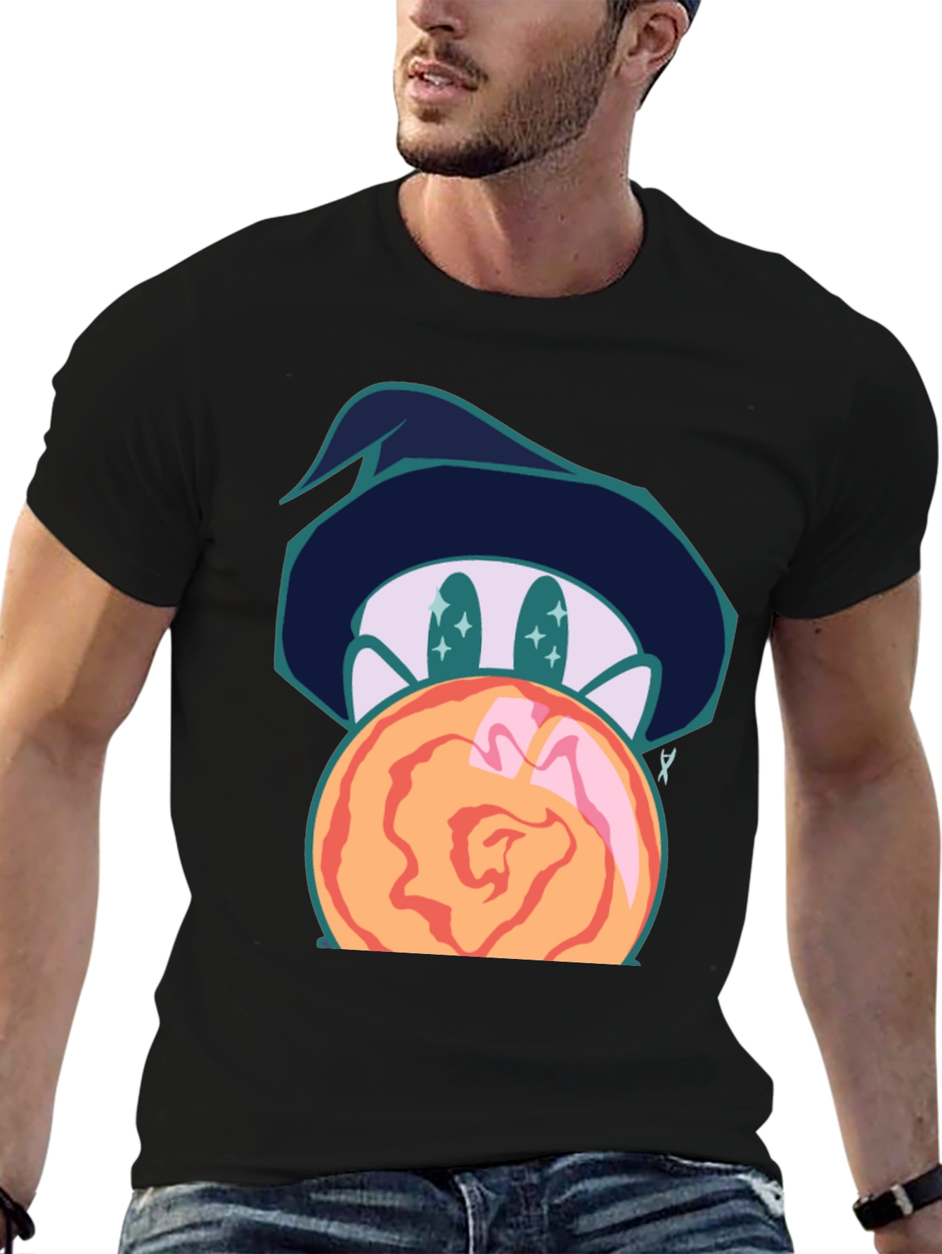 Mystic Wizard Graphic Tee - Unisex Black T-Shirt