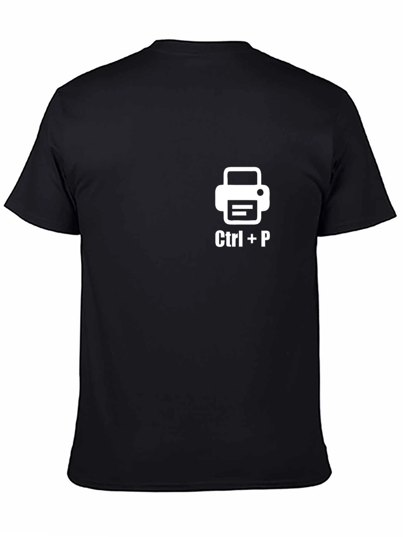 Ctrl+P Print T-Shirt - Black Soft Cotton Great Gift