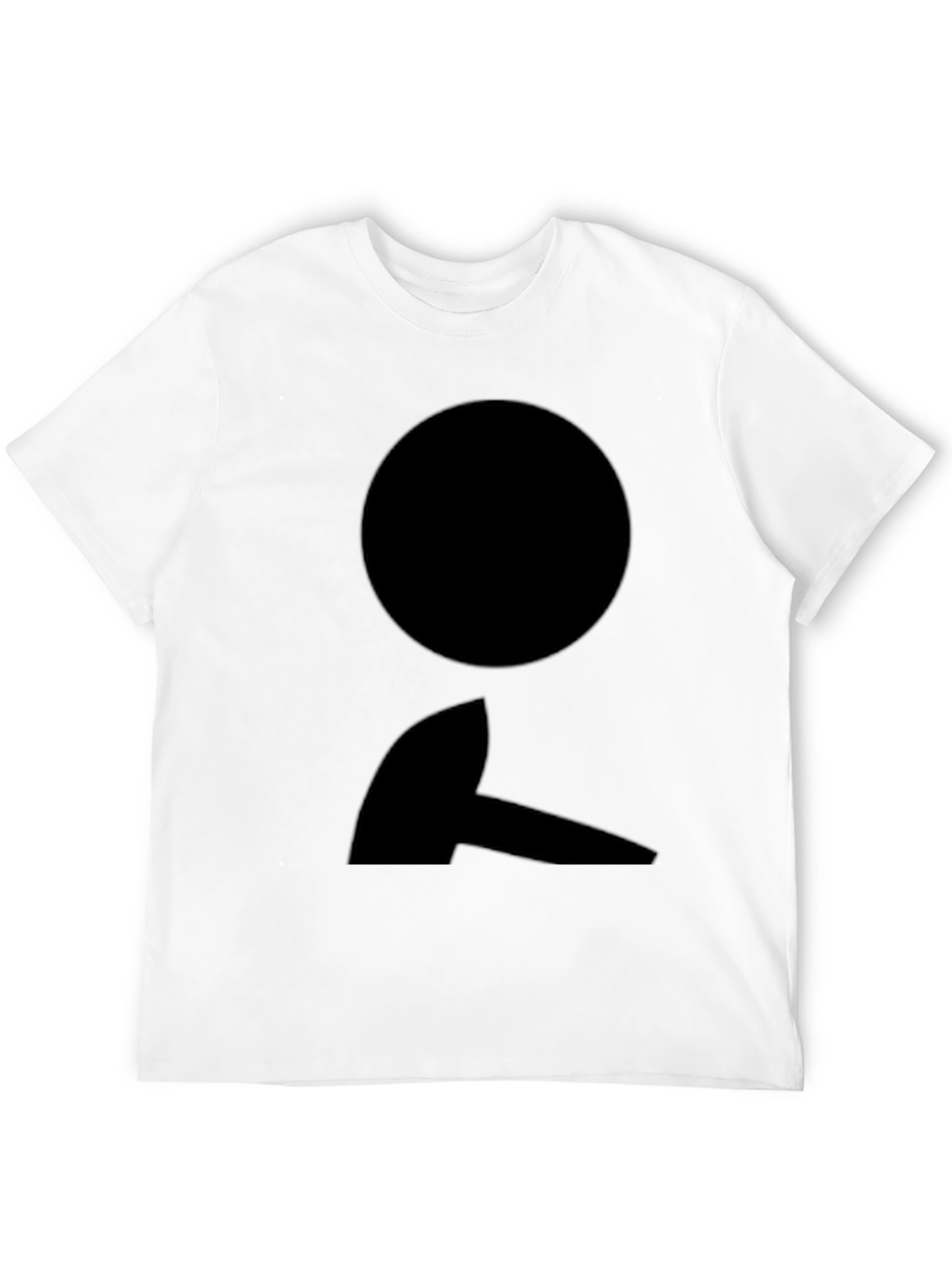 Black T-Shirt with Abstract Circle and Shape Design