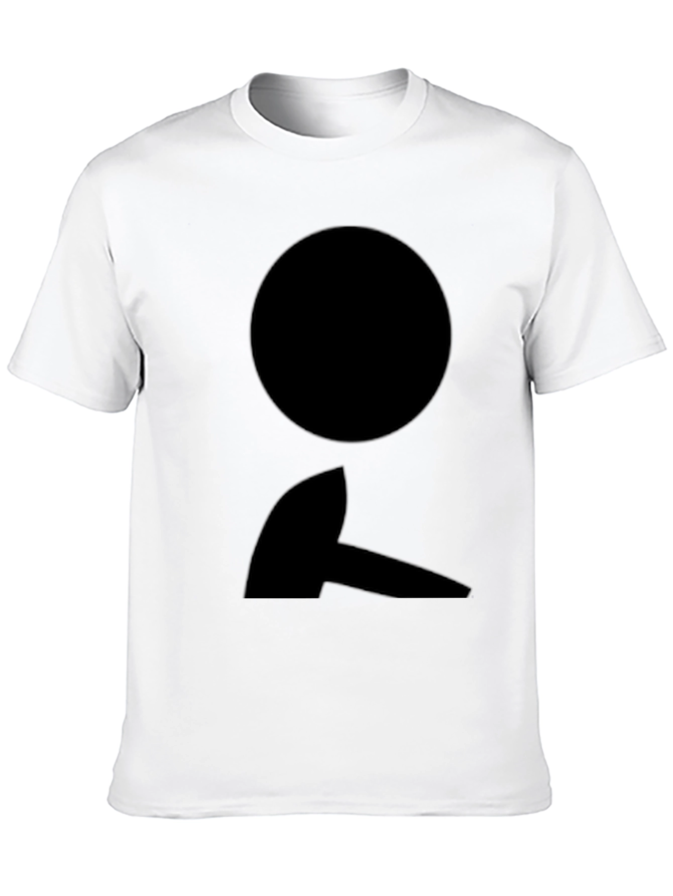 Black T-Shirt with Abstract Circle and Shape Design