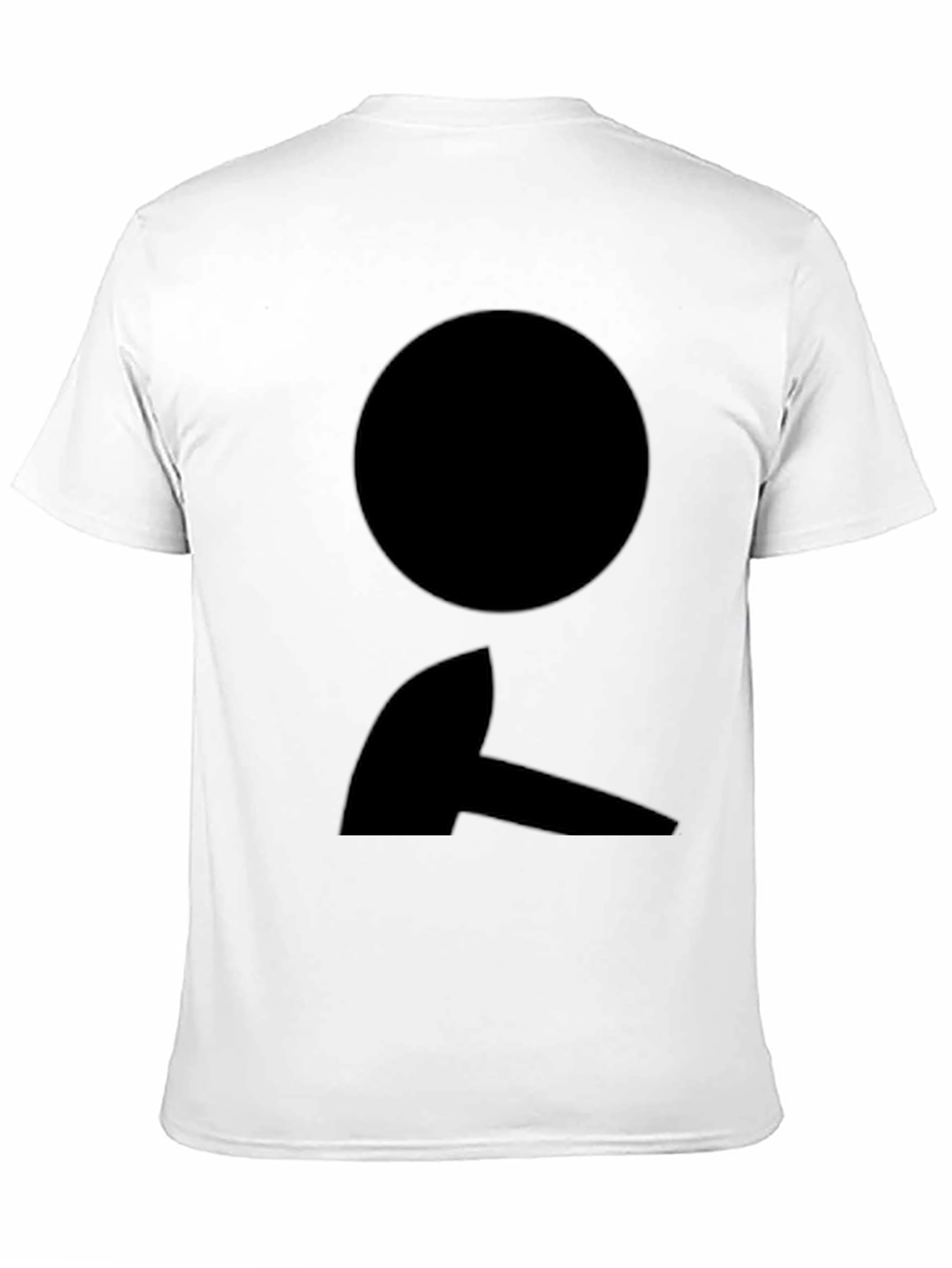 Black T-Shirt with Abstract Circle and Shape Design