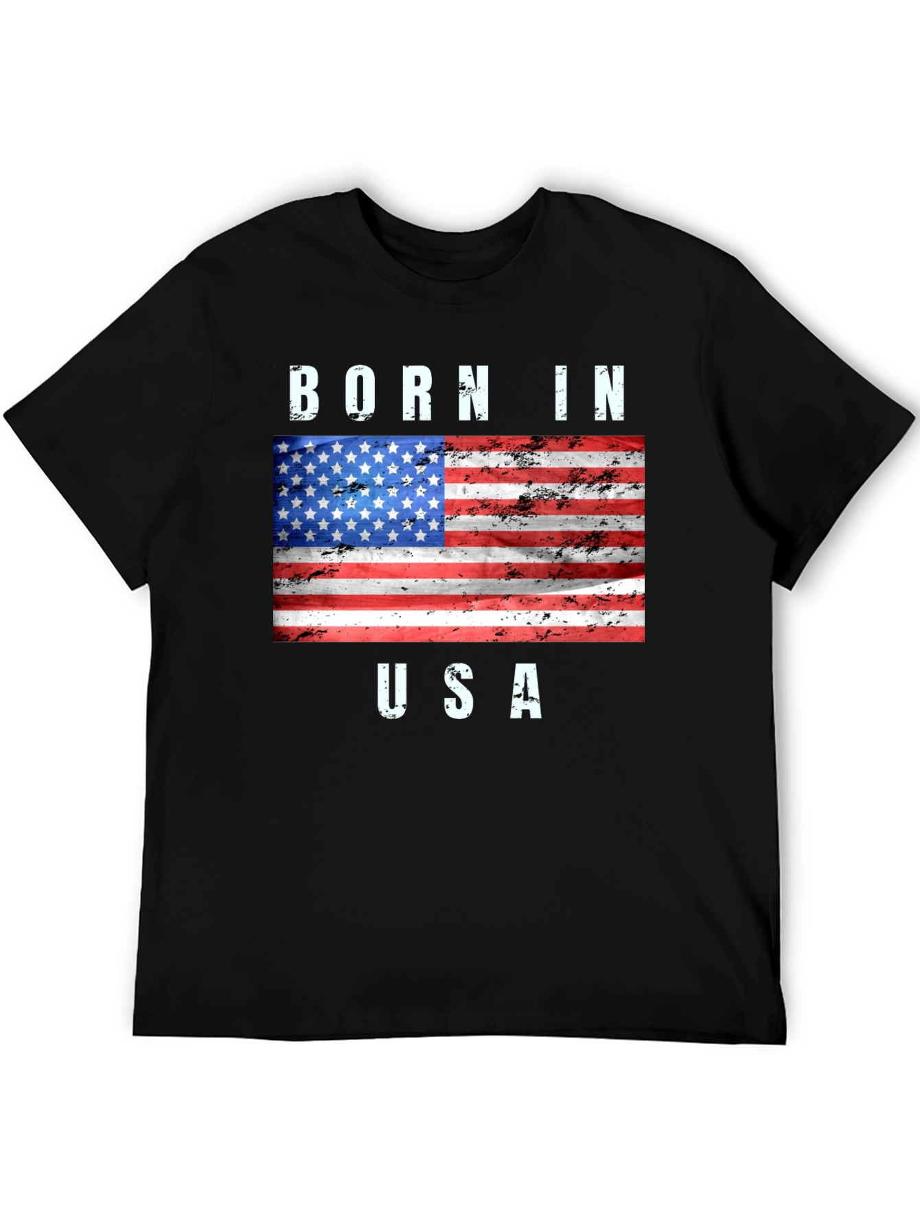 Born in USA American Flag Graphic T-Shirt