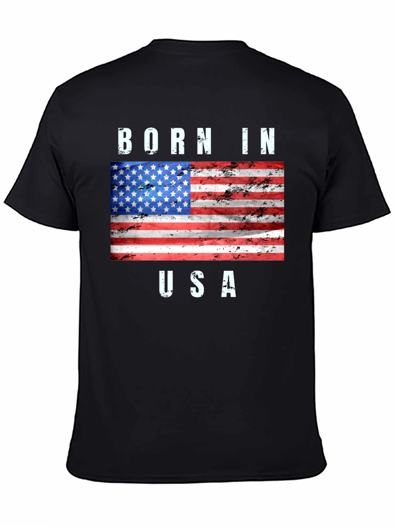 Born in USA American Flag Graphic T-Shirt