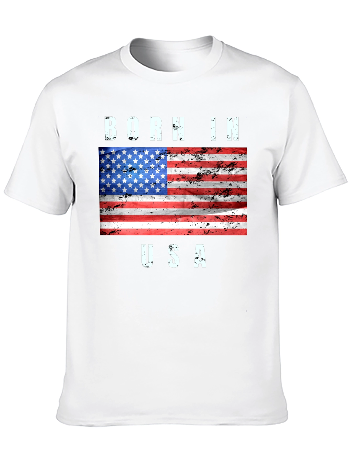 Born in USA American Flag Graphic T-Shirt