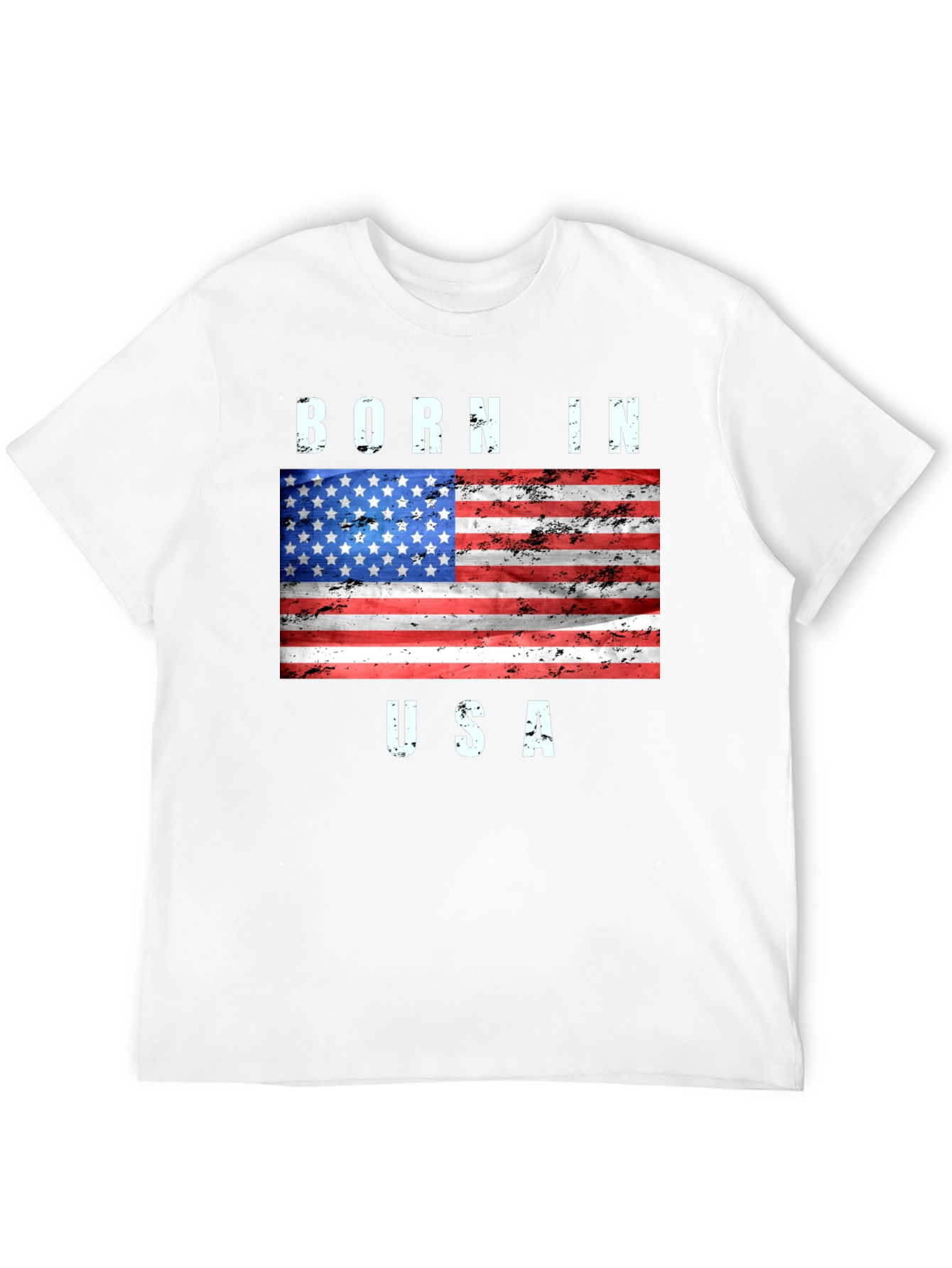 Born in USA American Flag Graphic T-Shirt