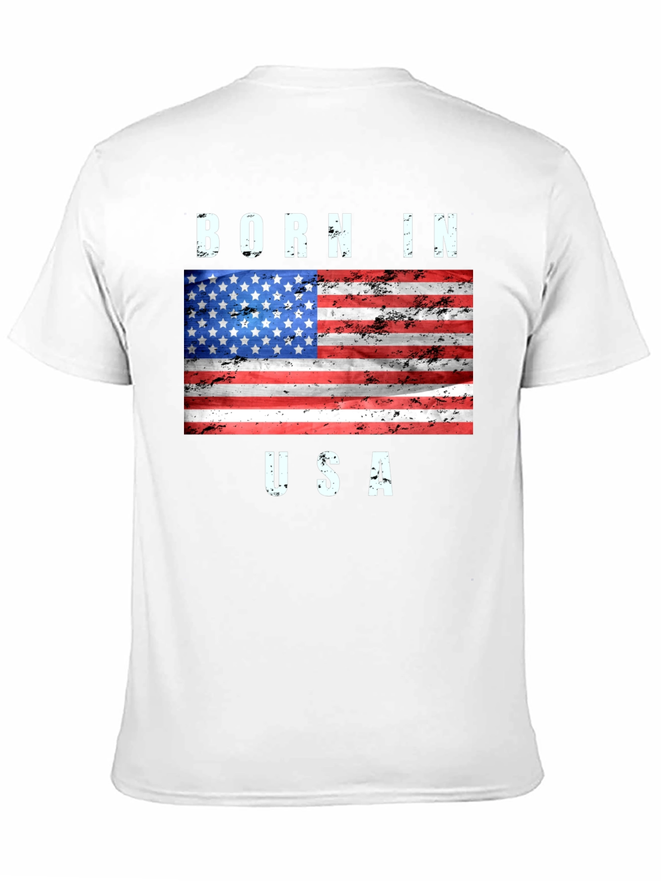 Born in USA American Flag Graphic T-Shirt