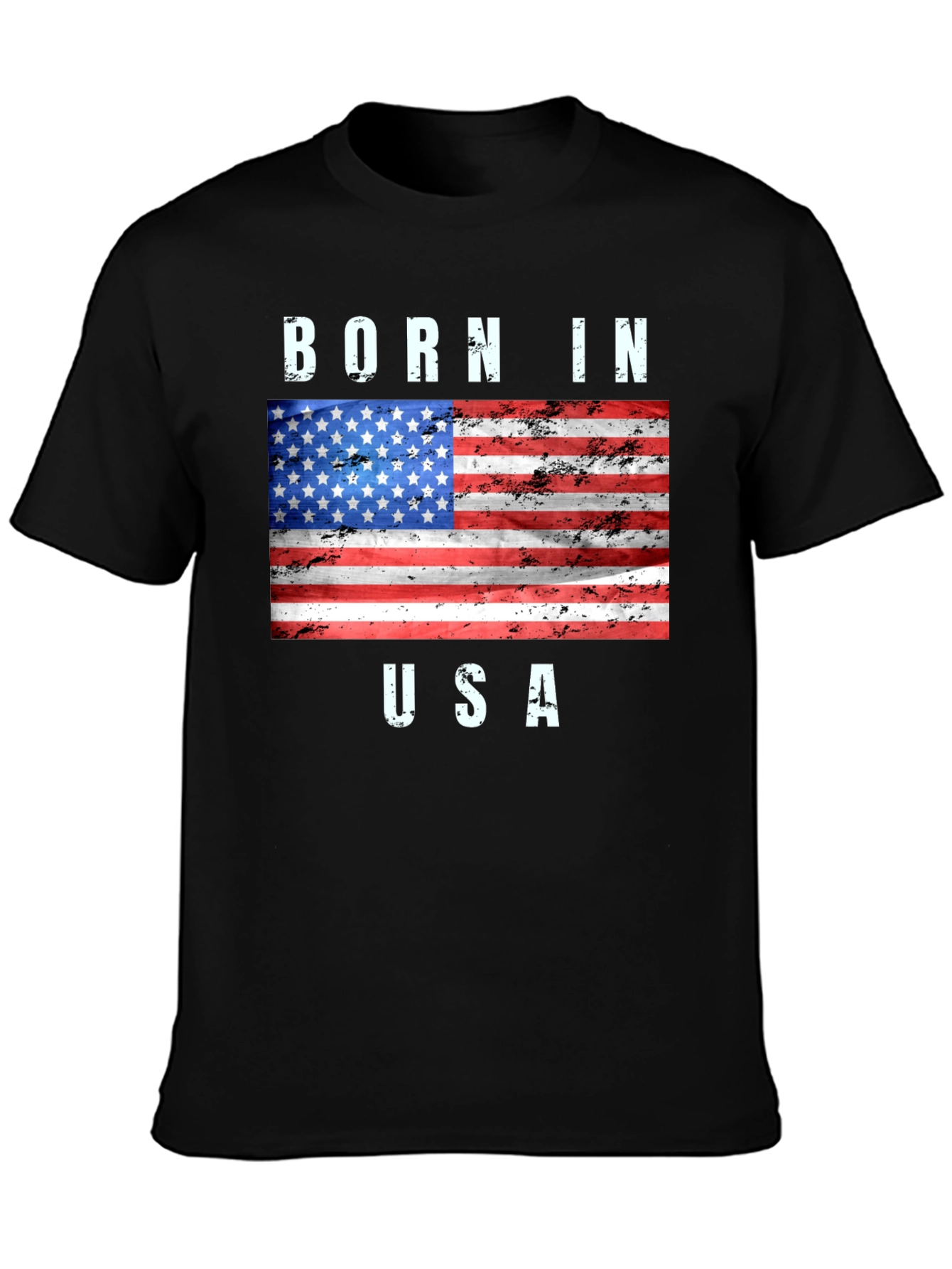 Born in USA American Flag Graphic T-Shirt