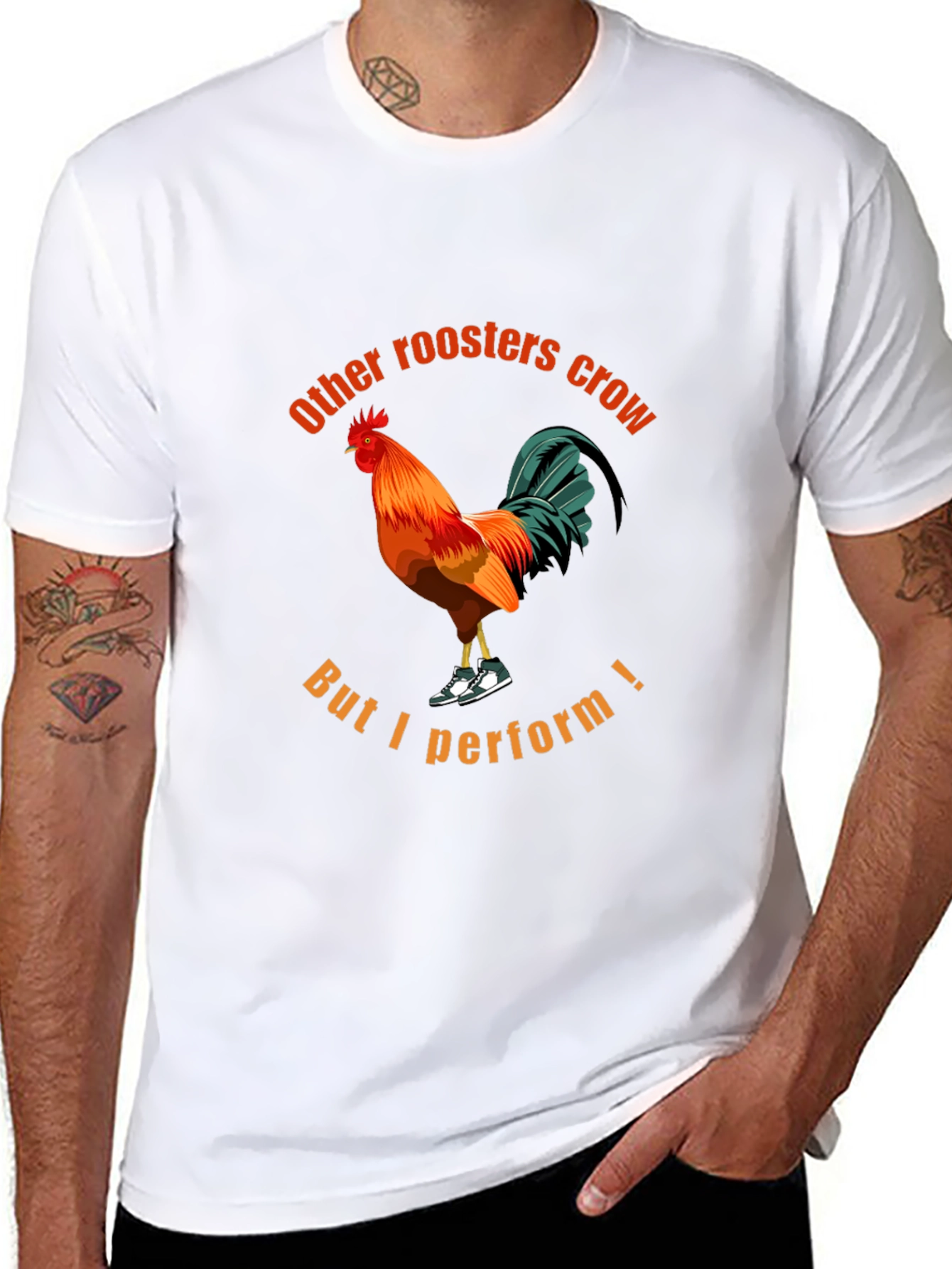 Rooster Performance T-Shirt - Funny Graphic Tee
