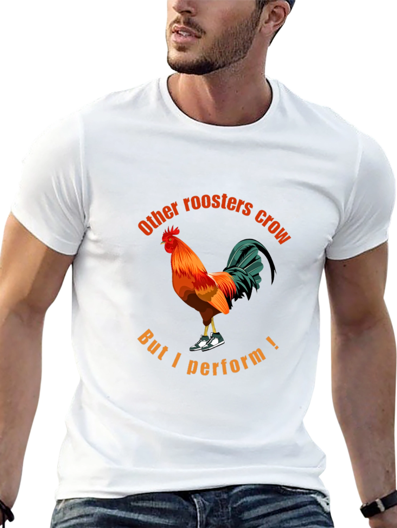 Rooster Performance T-Shirt - Funny Graphic Tee