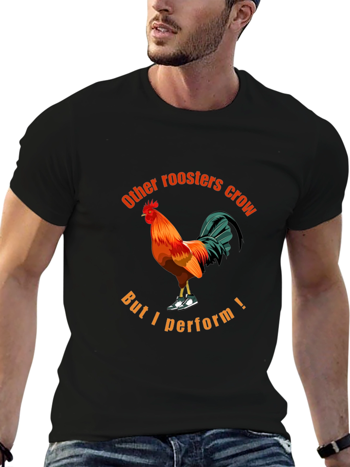 Rooster Performance T-Shirt - Funny Graphic Tee