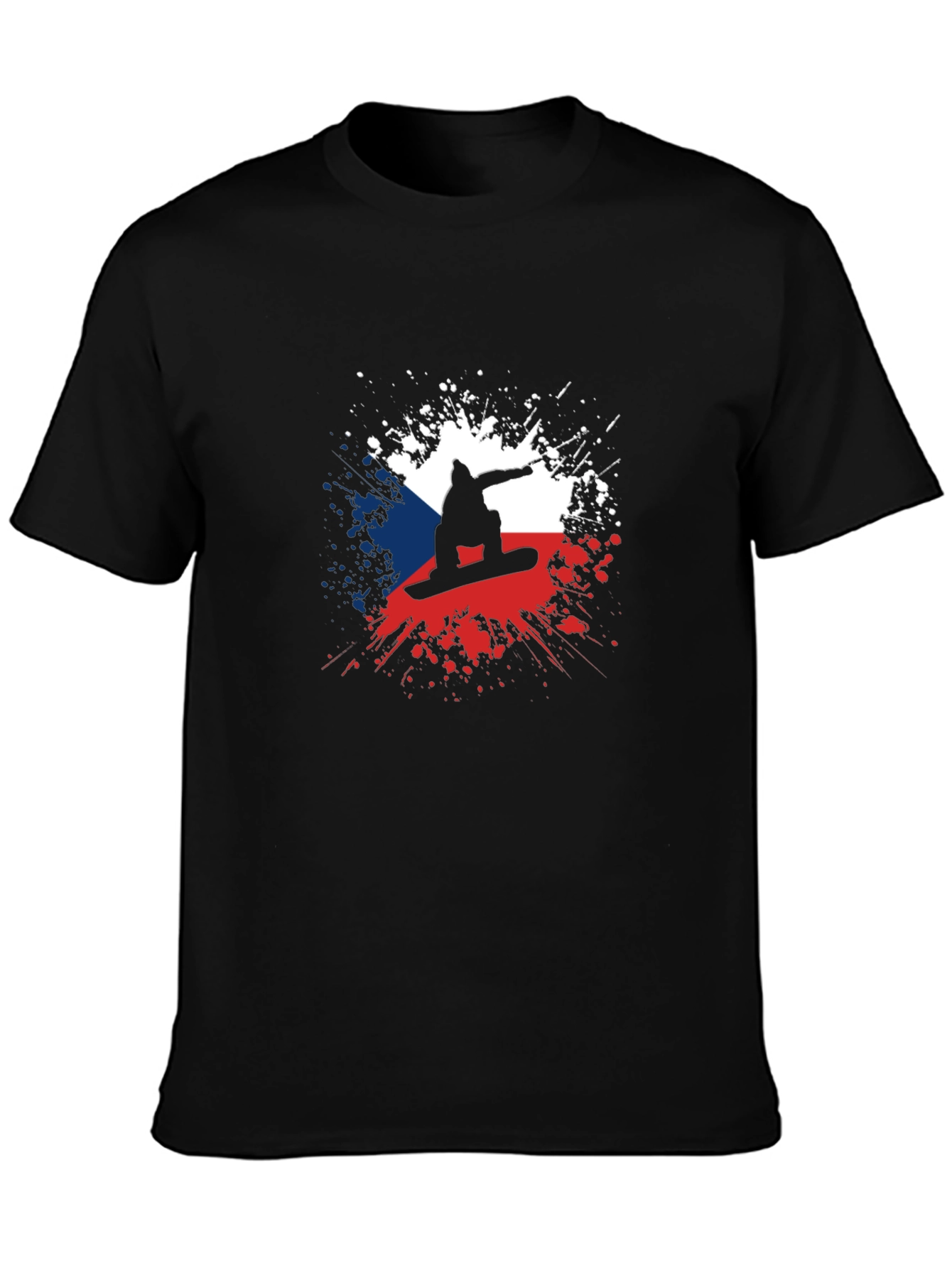 Czech Republic Snowboarder Silhouette T-Shirt
