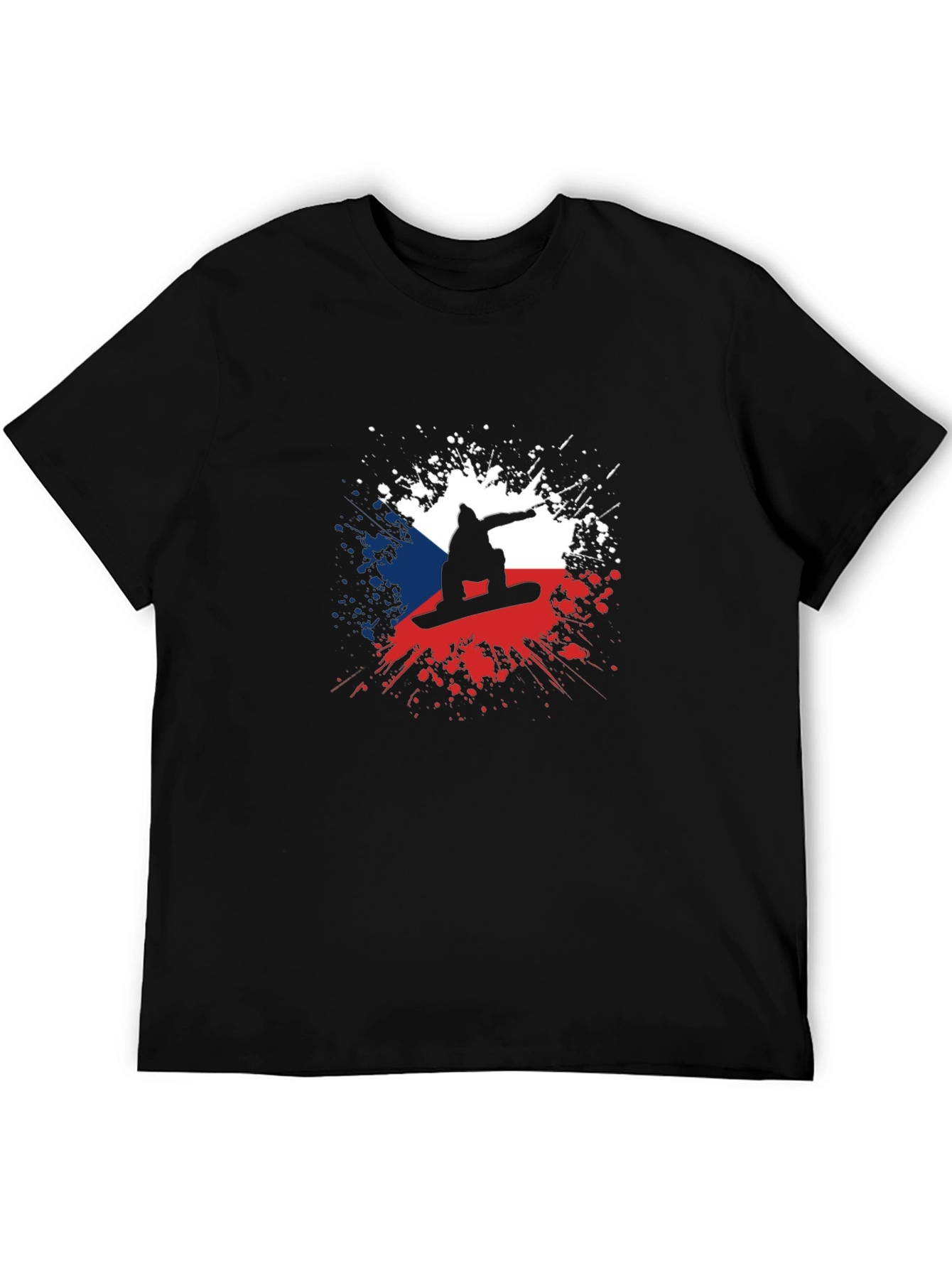 Czech Republic Snowboarder Silhouette T-Shirt