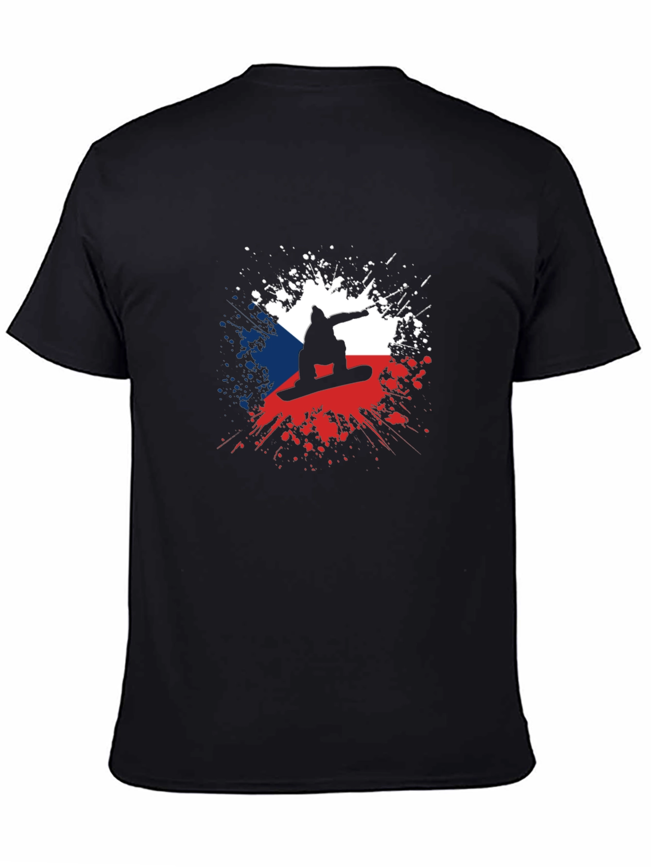 Czech Republic Snowboarder Silhouette T-Shirt