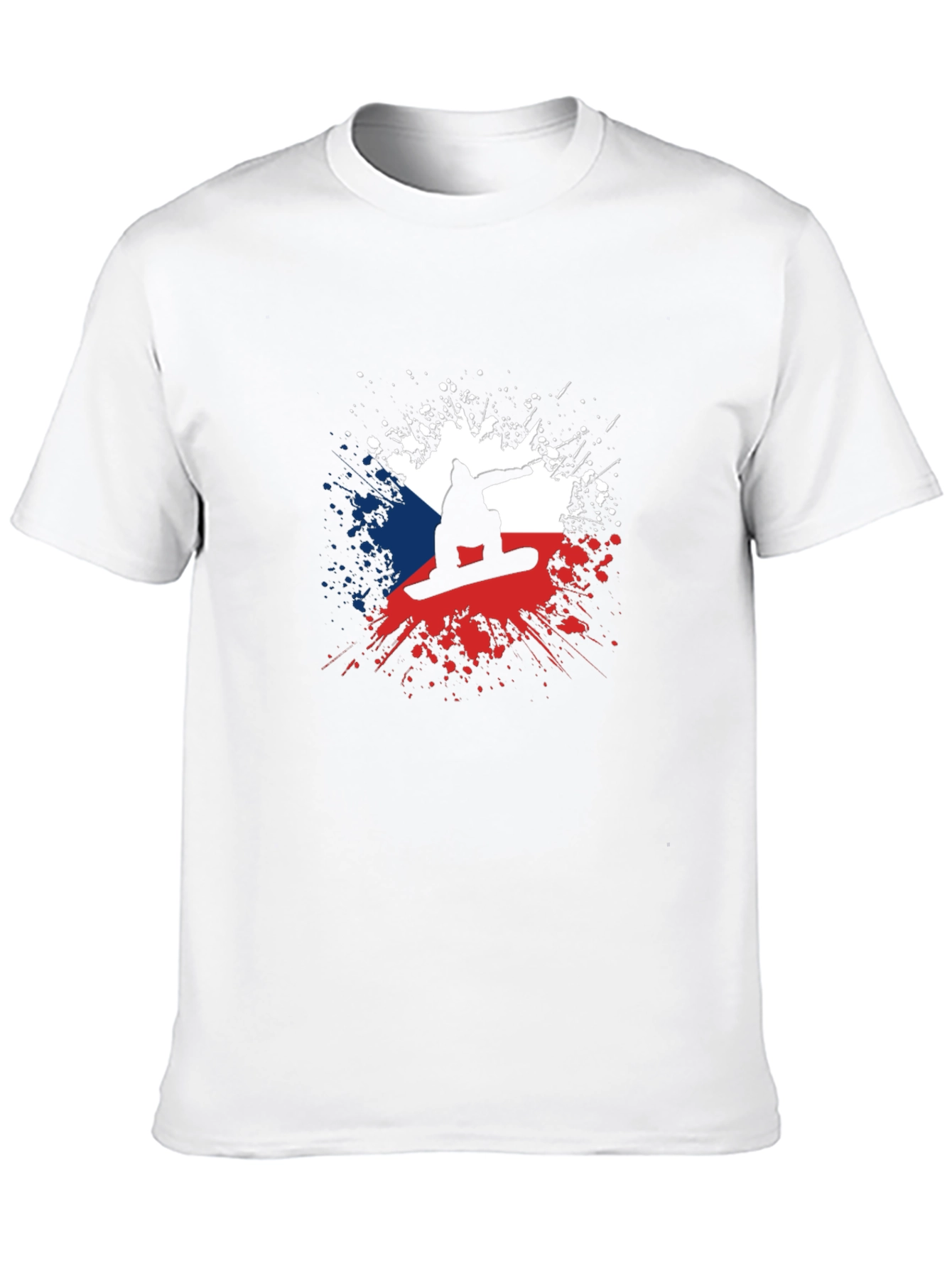 Czech Republic Snowboarder Silhouette T-Shirt