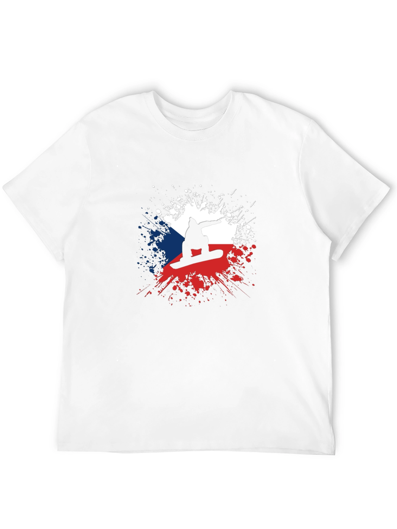 Czech Republic Snowboarder Silhouette T-Shirt