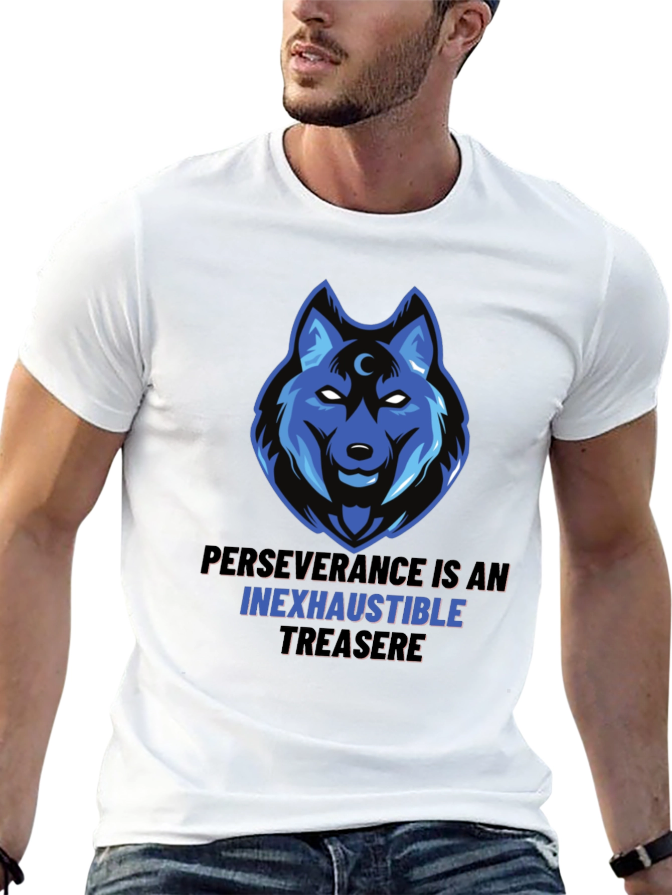 Wolf Graphic Tee - Perseverance Inexhaustible Treasure