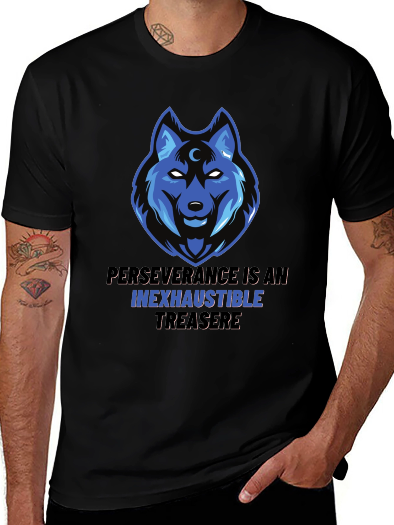 Wolf Graphic Tee - Perseverance Inexhaustible Treasure