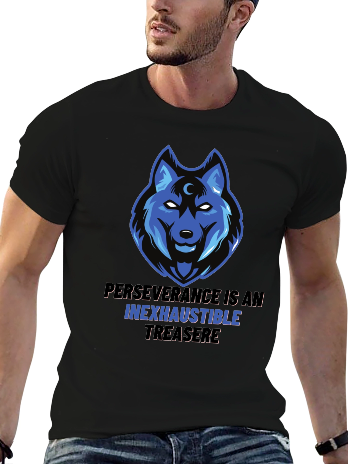 Wolf Graphic Tee - Perseverance Inexhaustible Treasure