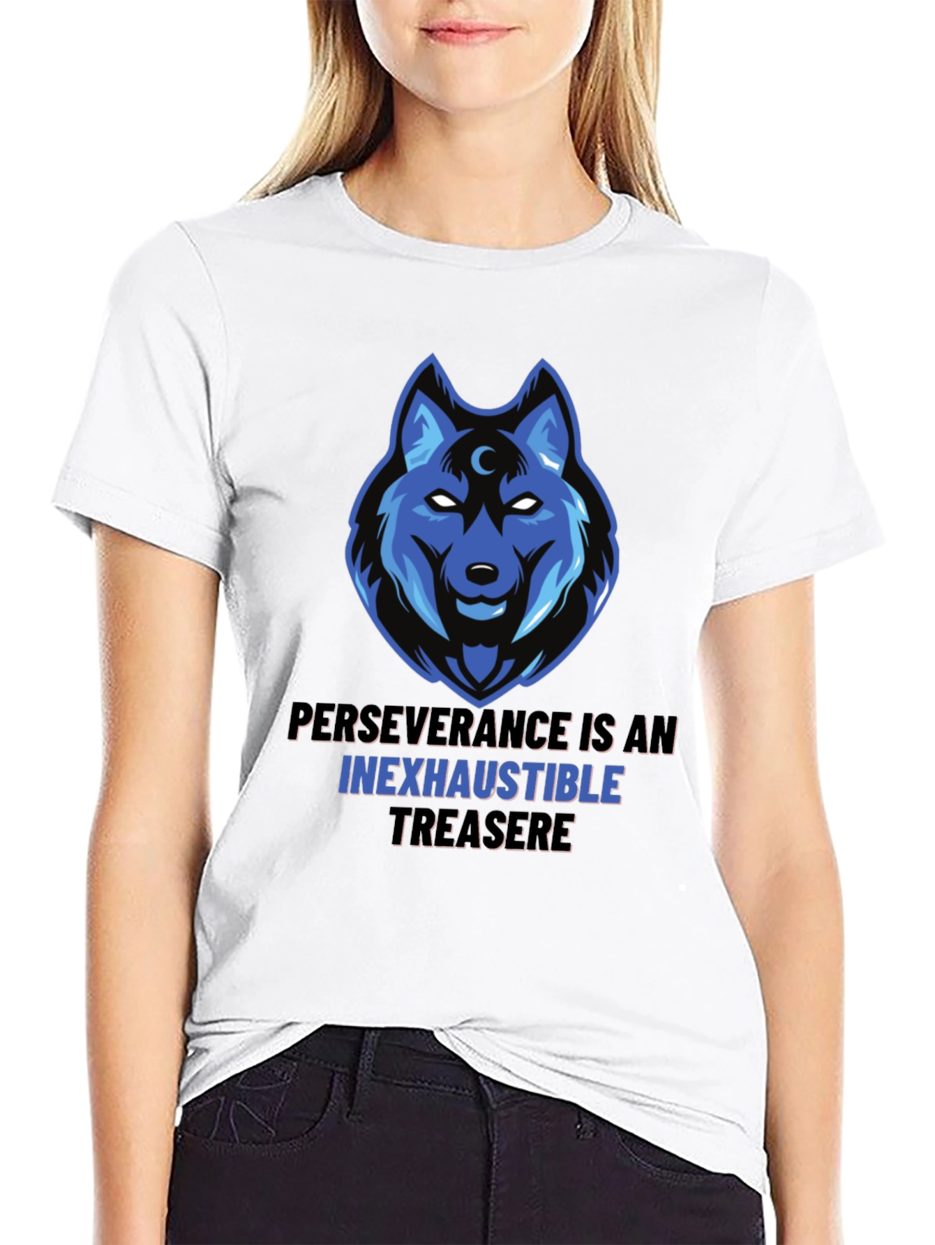 Wolf Graphic Tee - Perseverance Inexhaustible Treasure