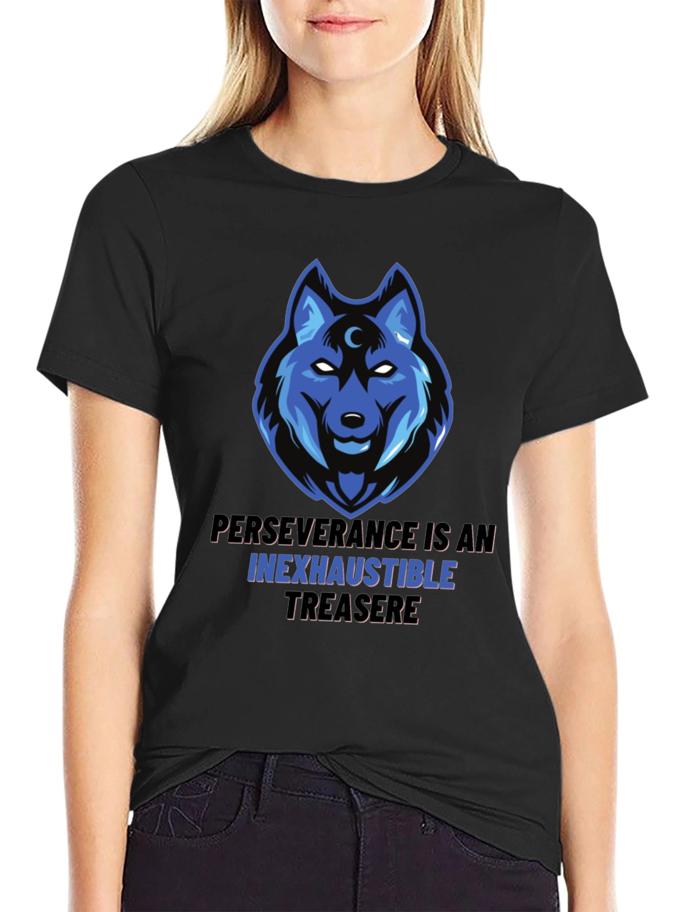 Wolf Graphic Tee - Perseverance Inexhaustible Treasure