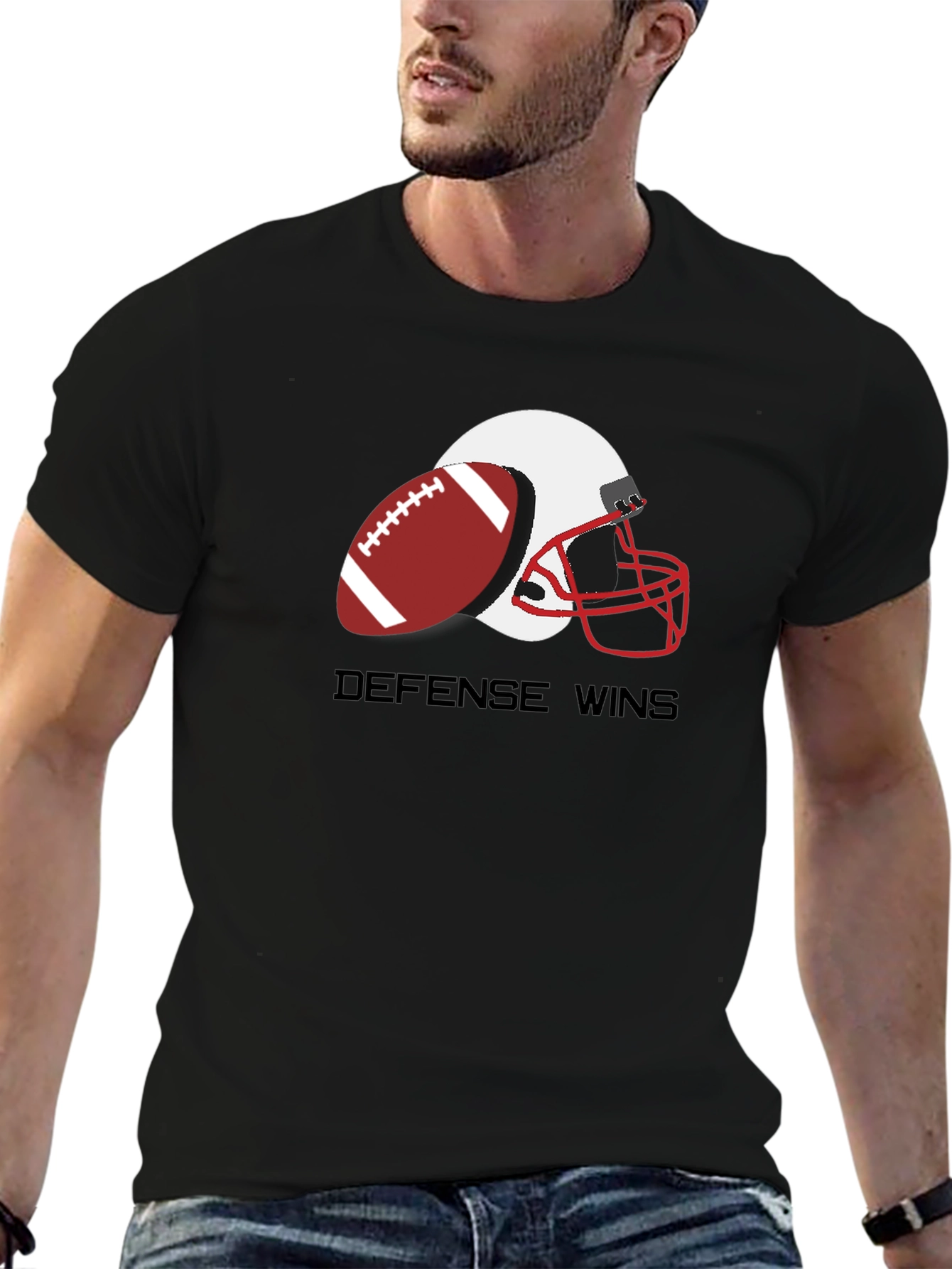 Defense Wins Graphic Tee - Football Fan Apparel
