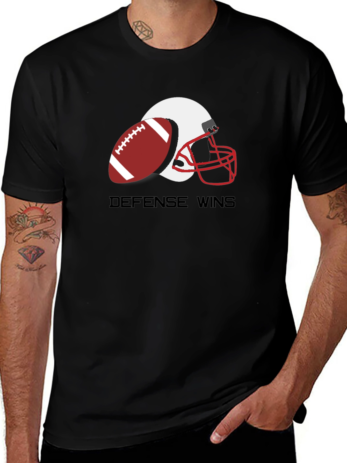 Defense Wins Graphic Tee - Football Fan Apparel