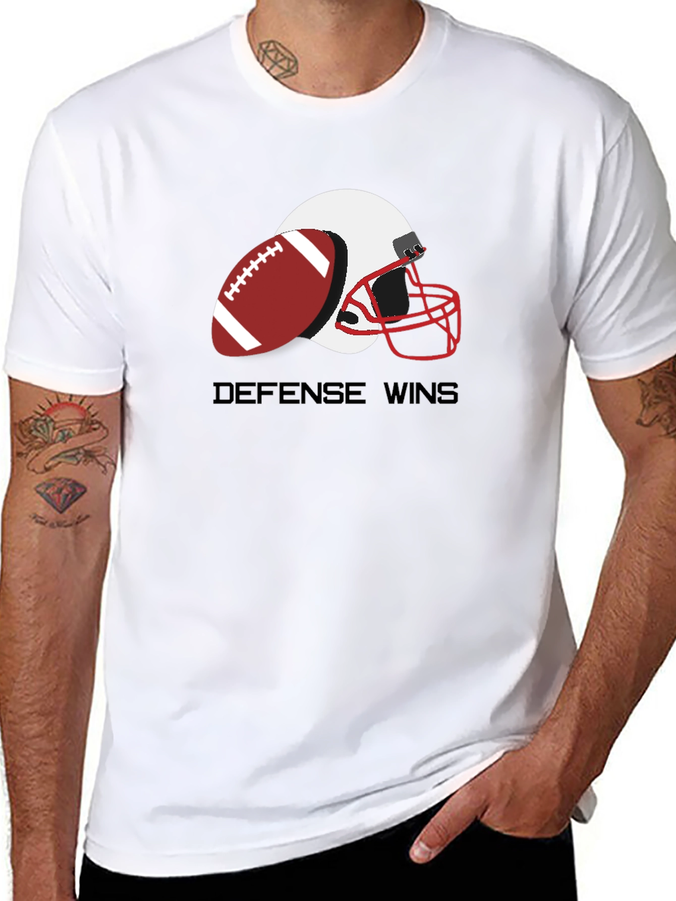 Defense Wins Graphic Tee - Football Fan Apparel