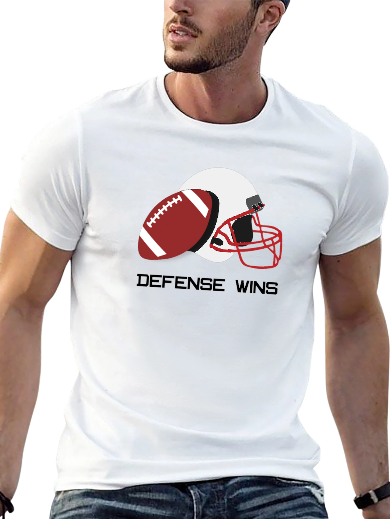 Defense Wins Graphic Tee - Football Fan Apparel