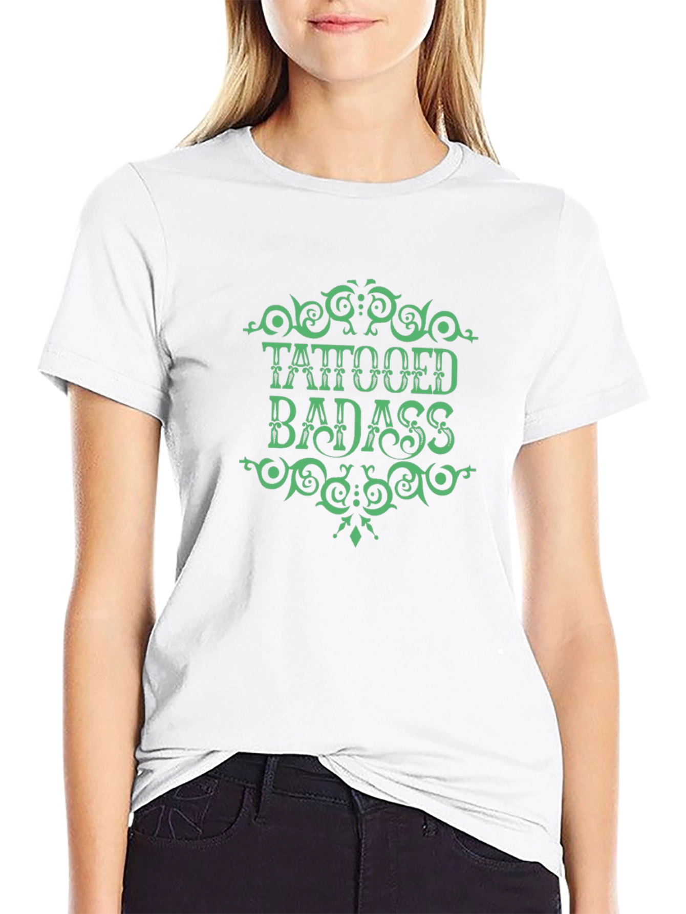 Tattooed Badass Graphic Tee - Bold Statement Shirt
