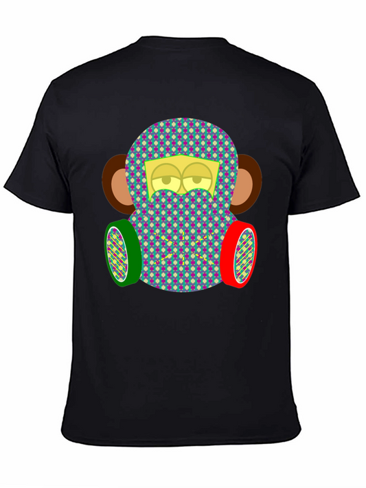 Monkey Face Tee: Quirky Patterned Graphic T-Shirt