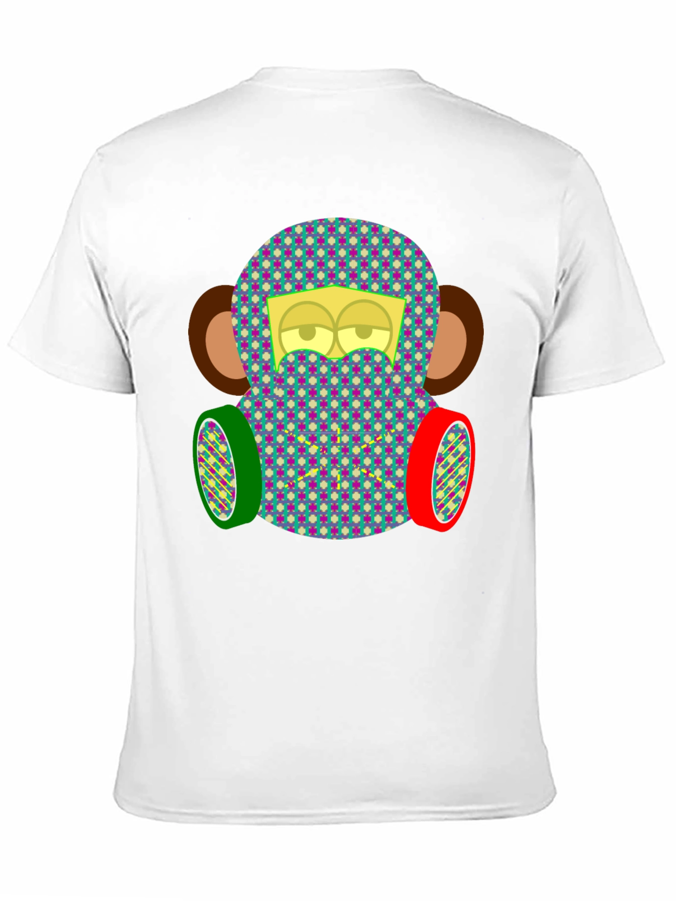 Monkey Face Tee: Quirky Patterned Graphic T-Shirt