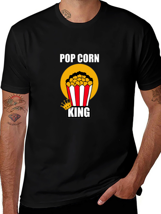 Popcorn King T-Shirt - Graphic Tee for Movie Lovers