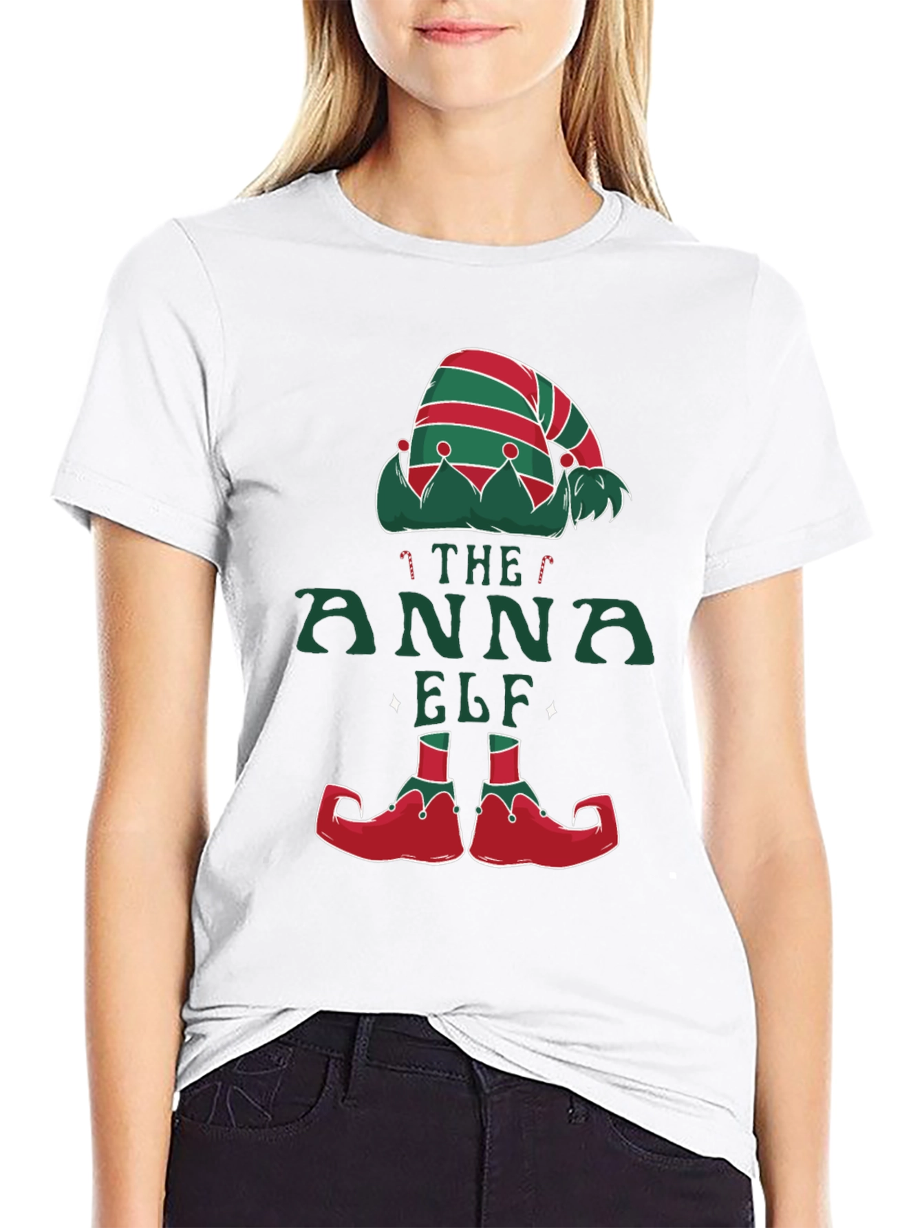 Anna Elf Christmas T-Shirt - Holiday Festive Tee