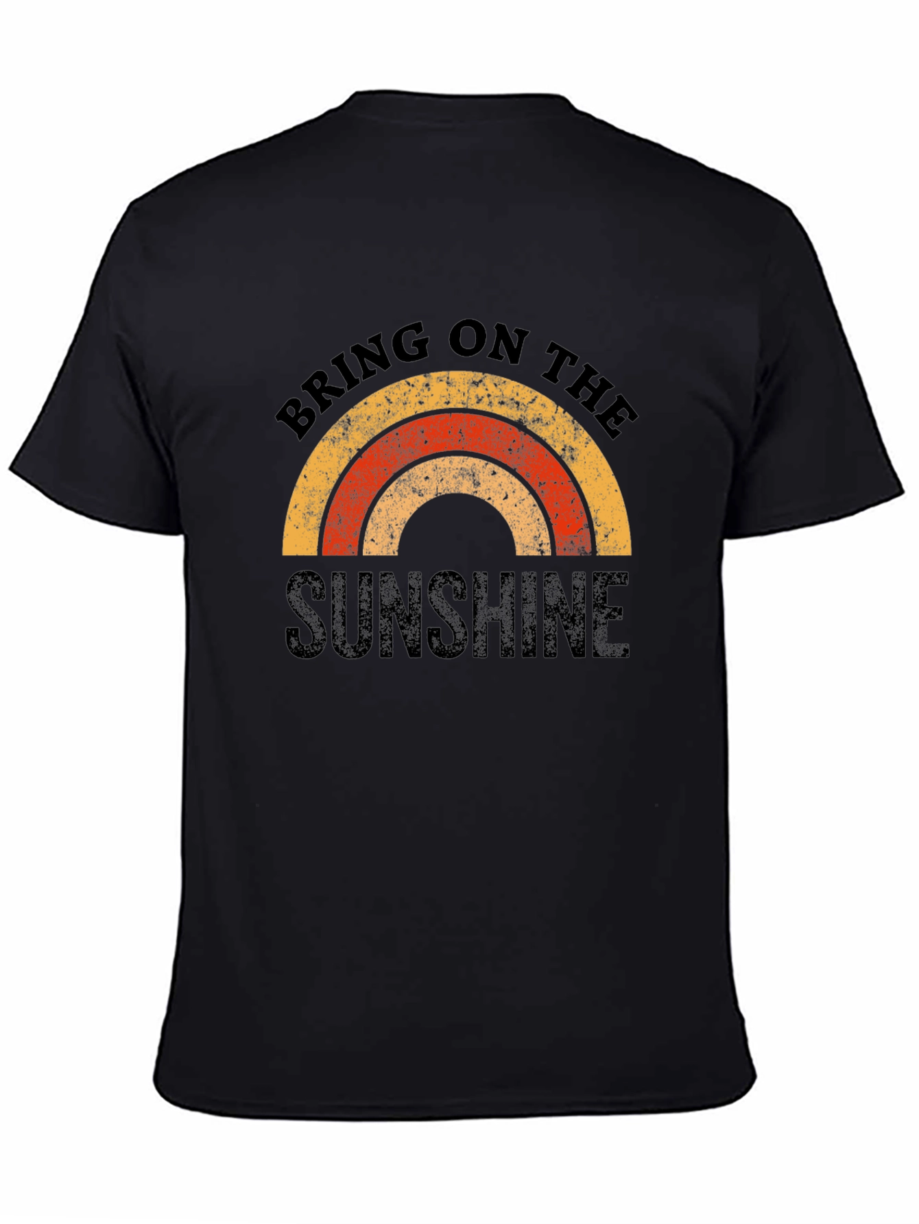 Retro Sunshine Graphic Tee - Black