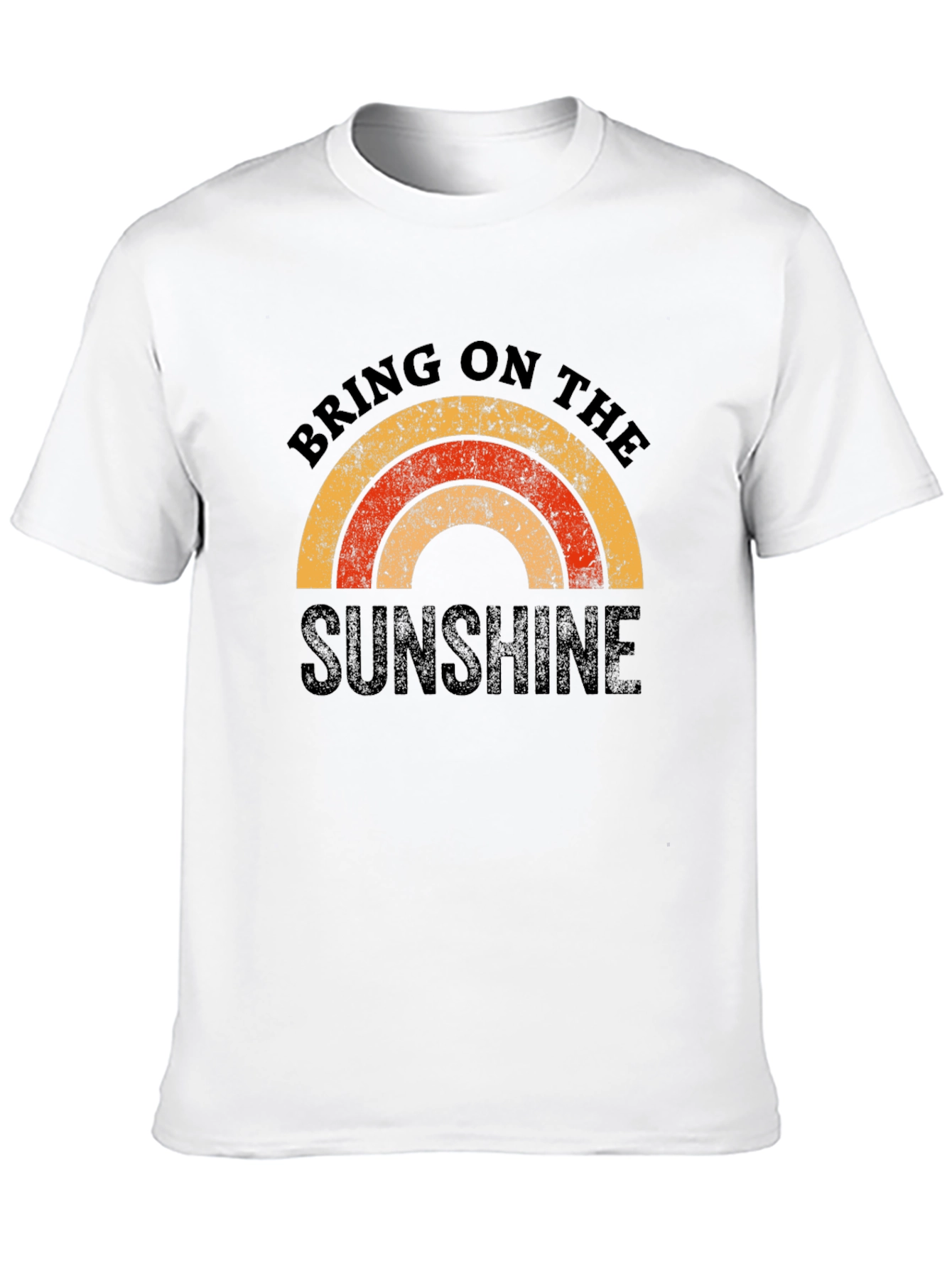 Retro Sunshine Graphic Tee - Black